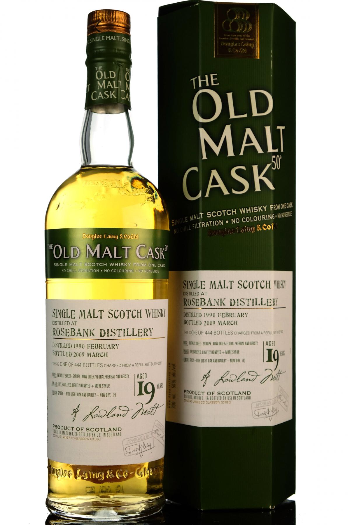 Rosebank 1990-2009 - 19 Year Old - Douglas Laing - Old Malt Cask - Single Cask 5082