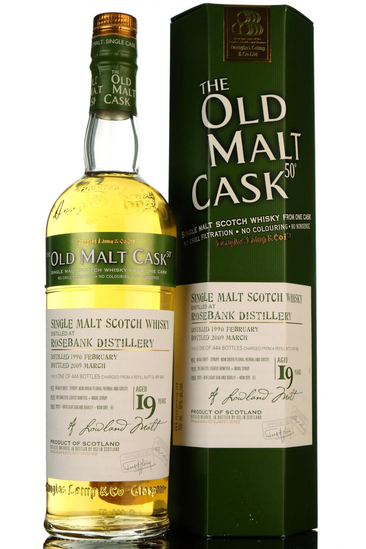 Rosebank 1990-2009 - 19 Year Old - Douglas Laing - Old Malt Cask - Single Cask 5082