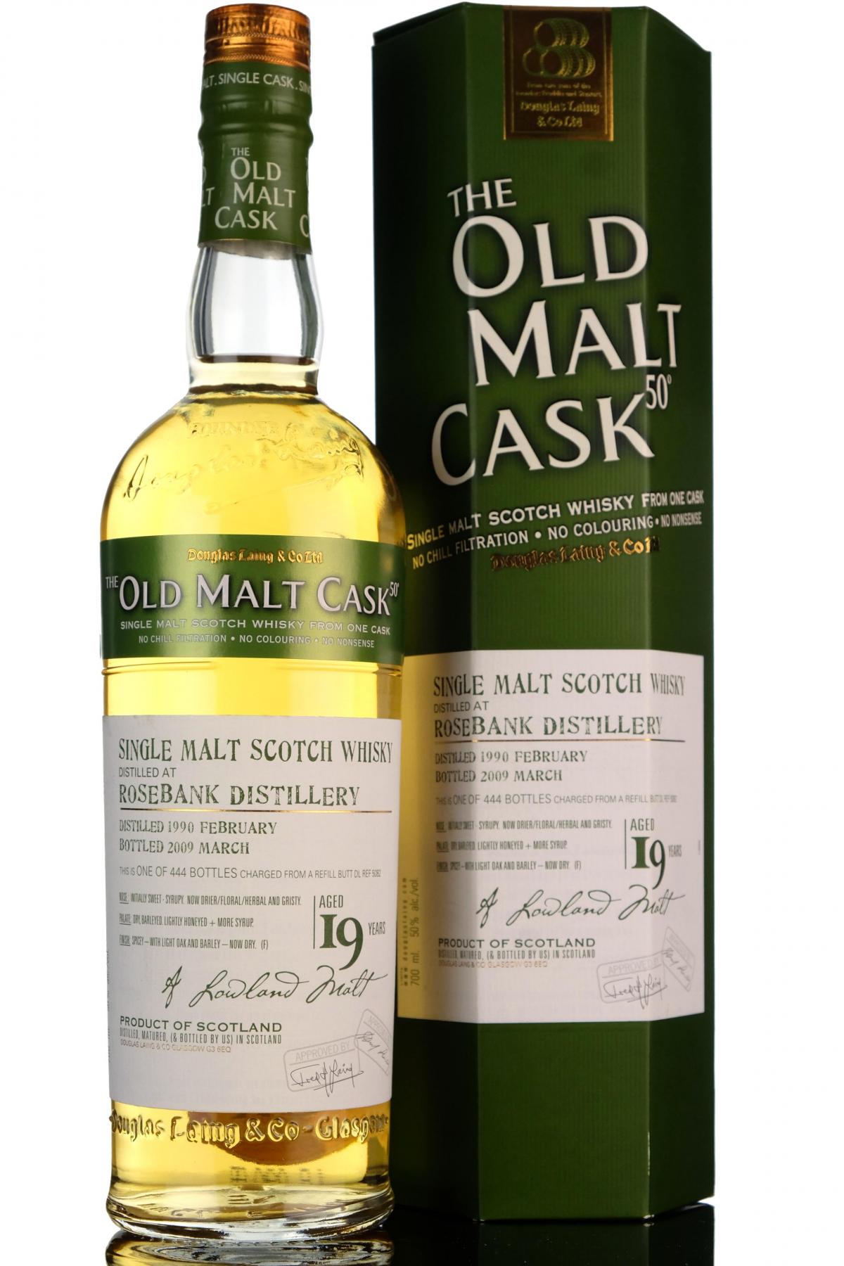Rosebank 1990-2009 - 19 Year Old - Douglas Laing - Old Malt Cask - Single Cask 5082