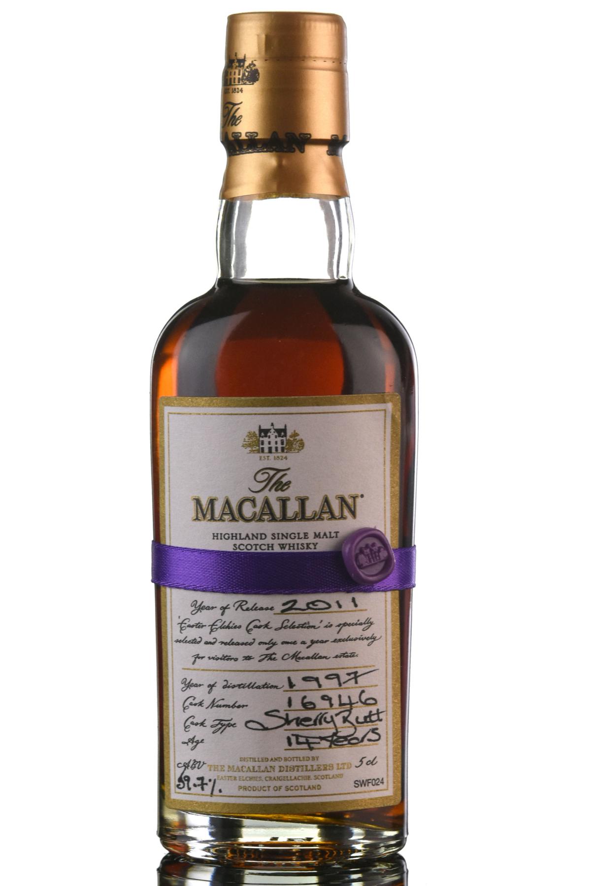 Macallan 1997  - Easter Elchies - 2011 Release - Cask 16946 - Miniature