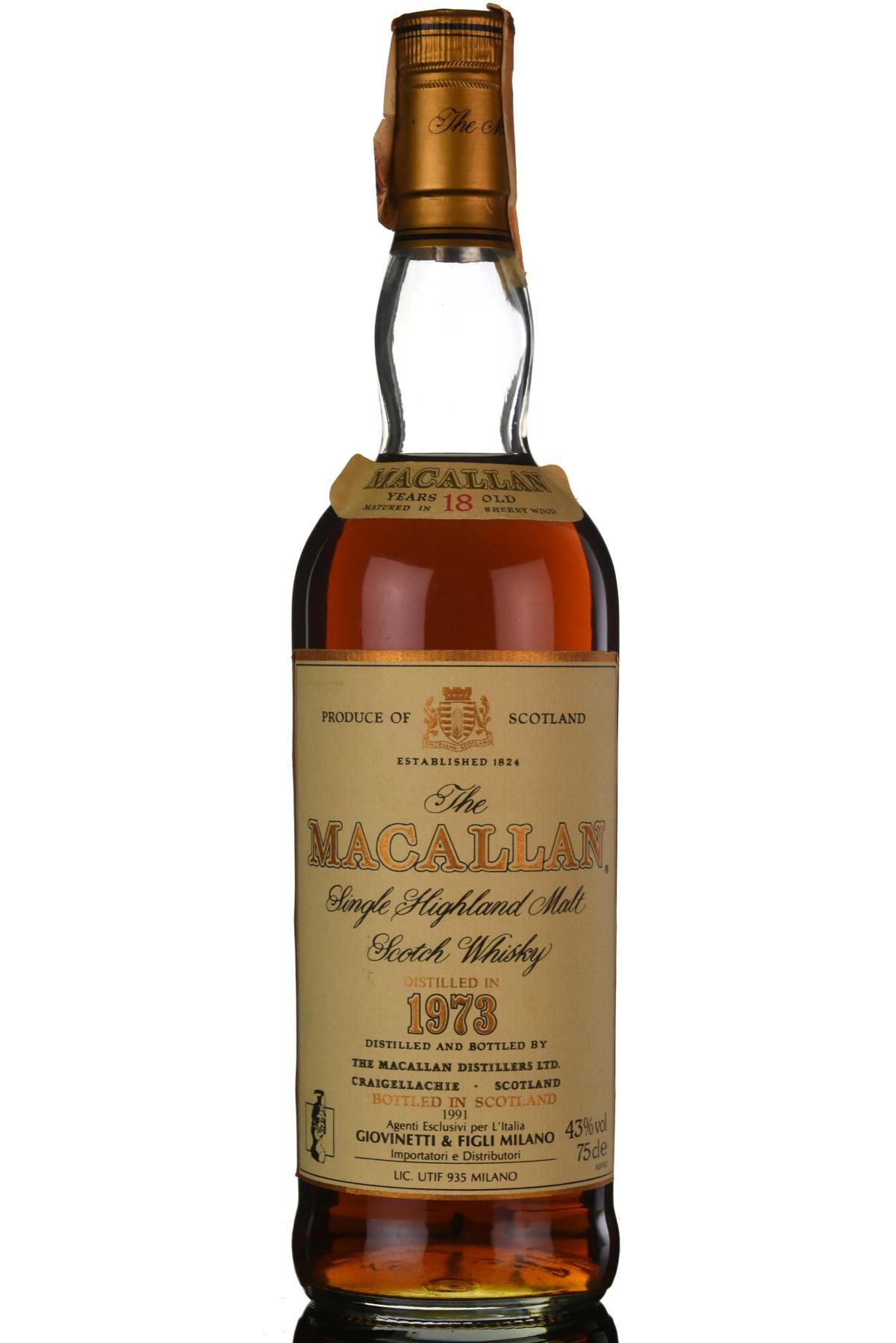 Macallan 1973-1991 - 18 Year Old - Sherry Cask