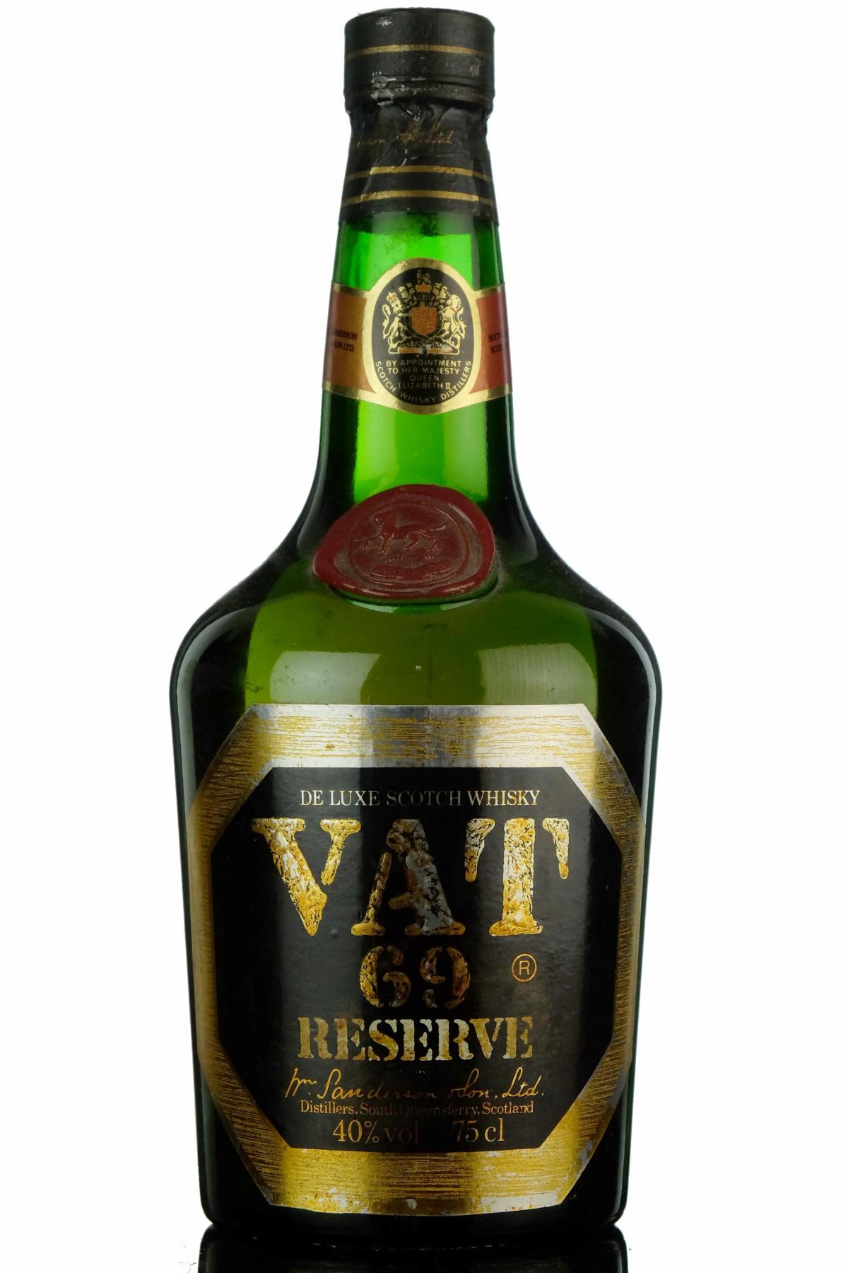 VAT 69 Reserve - 1980s