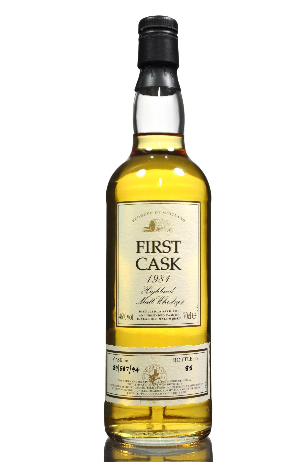 Teaninich 1981 - 16 Year Old - First Cask 89/587/94
