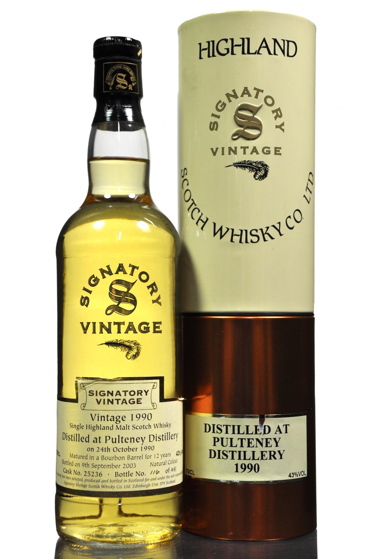 Pulteney 1990-2003 - 12 Year Old - Signatory Vintage