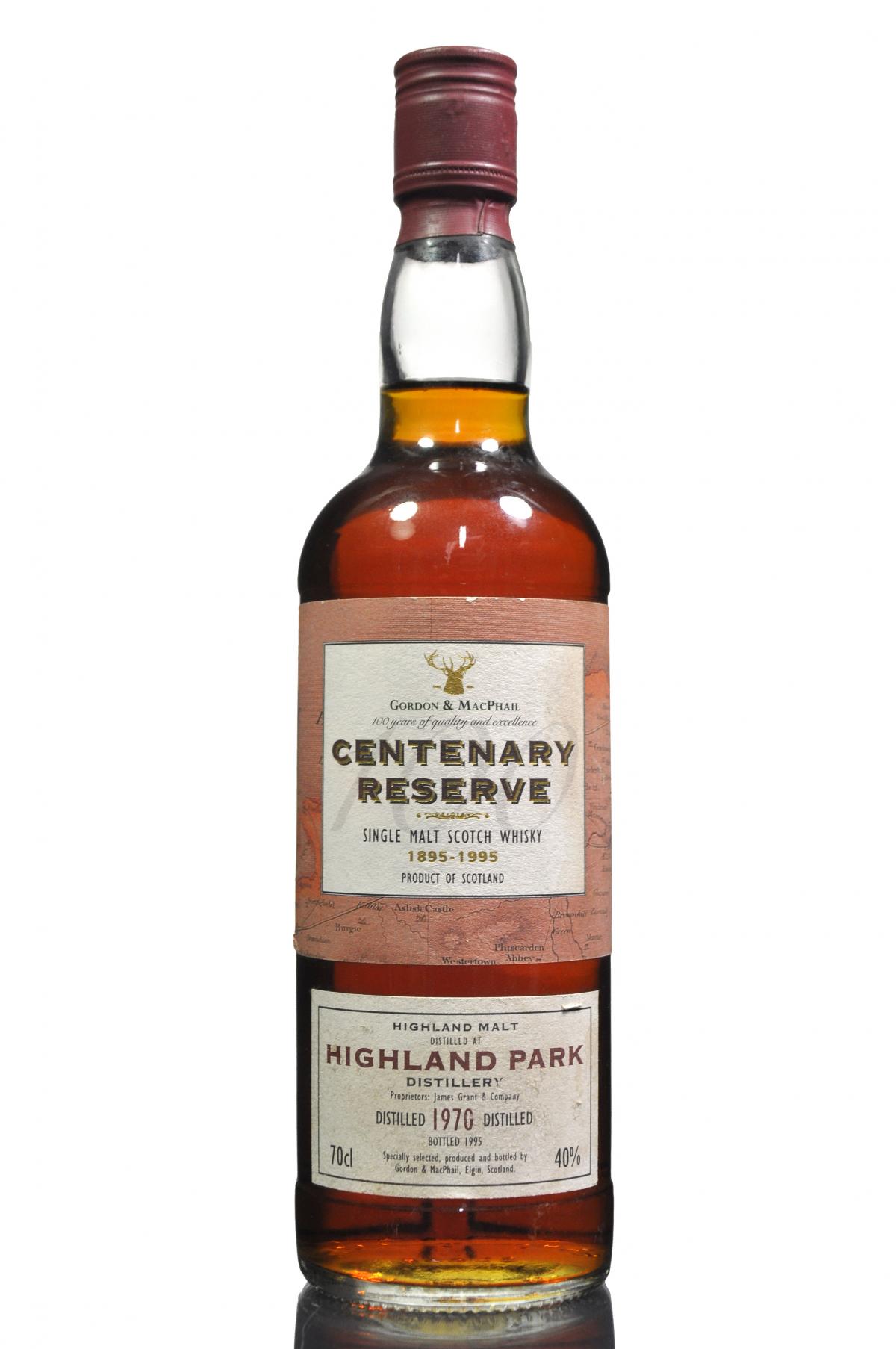 Highland Park 1970-1995 - Centenary Reserve - Gordon & MacPhail