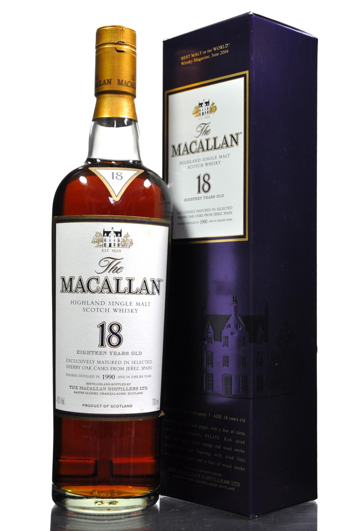 Macallan 1990 - 18 Year Old - Sherry Cask