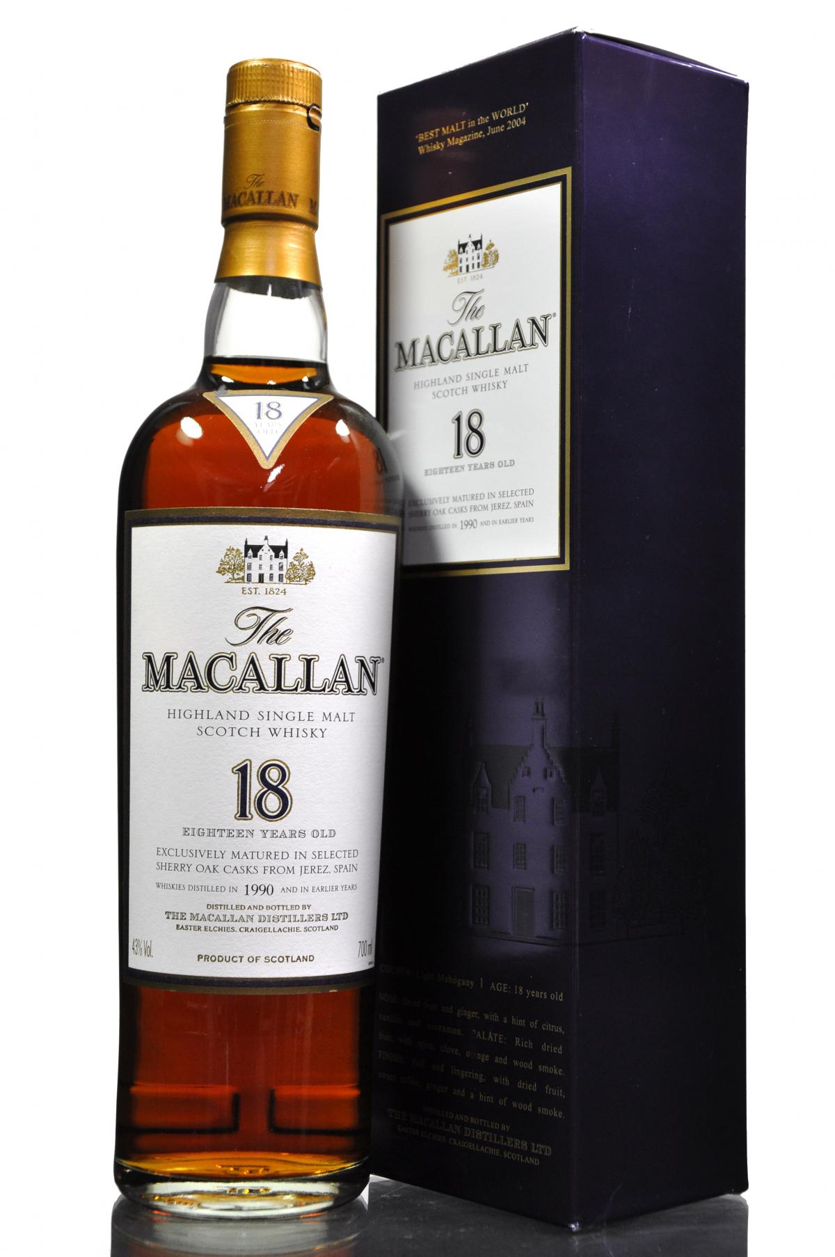Macallan 1990 - 18 Year Old - Sherry Cask