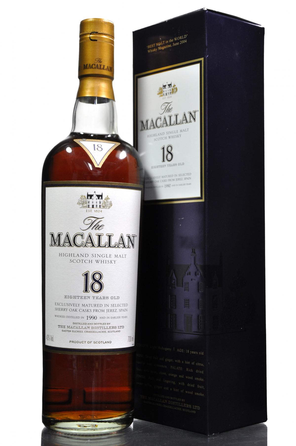Macallan 1990 - 18 Year Old - Sherry Cask