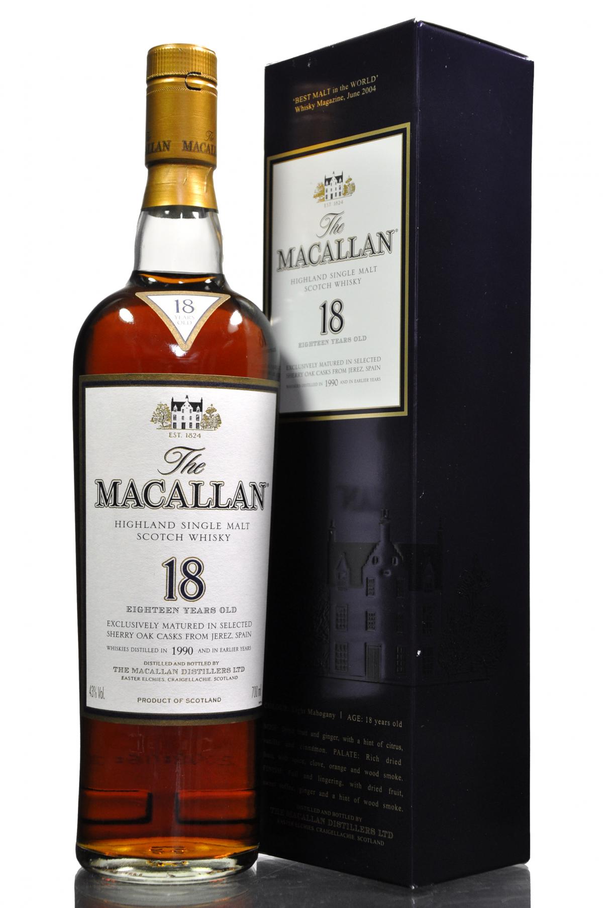 Macallan 1990 - 18 Year Old - Sherry Cask