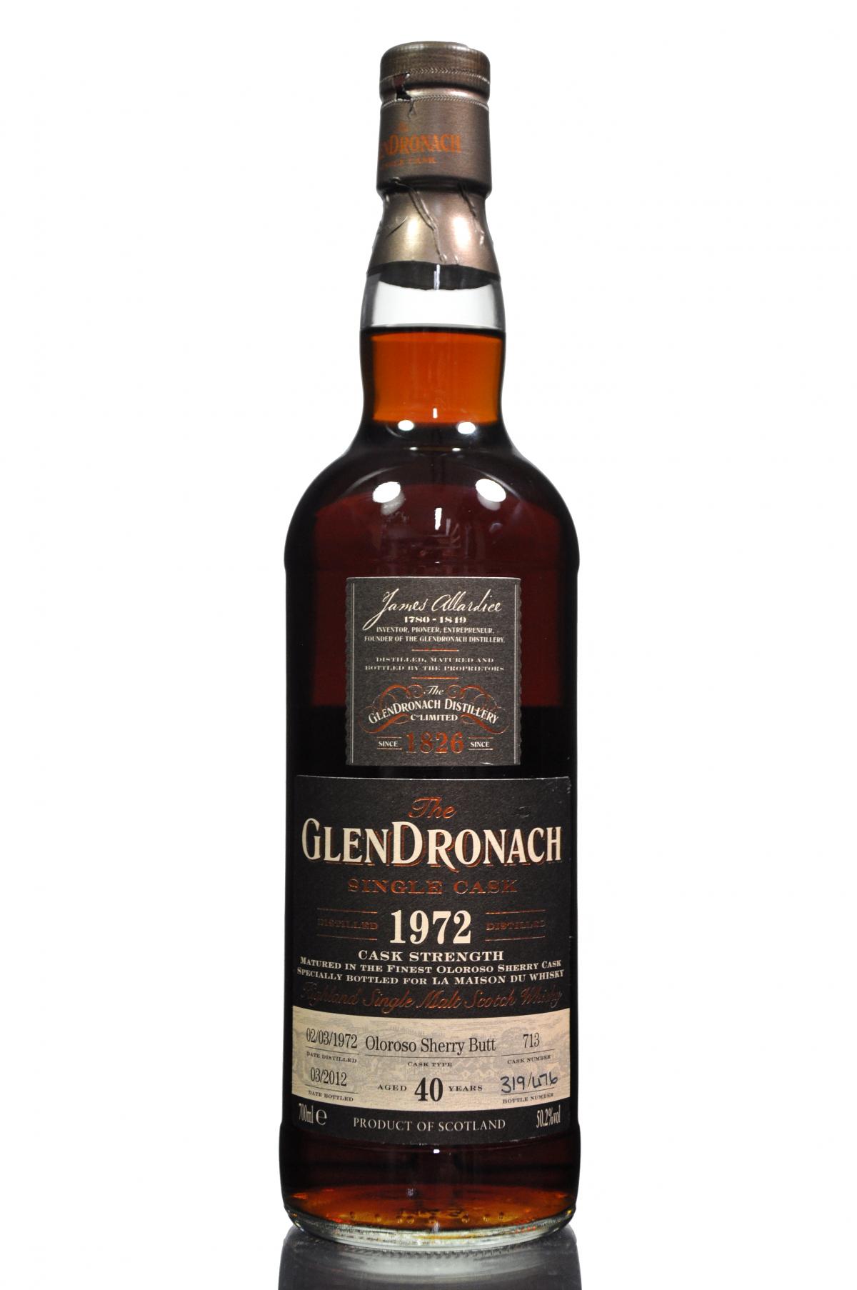 Glendronach 1972-2012 - 40 Year Old - Cask 713