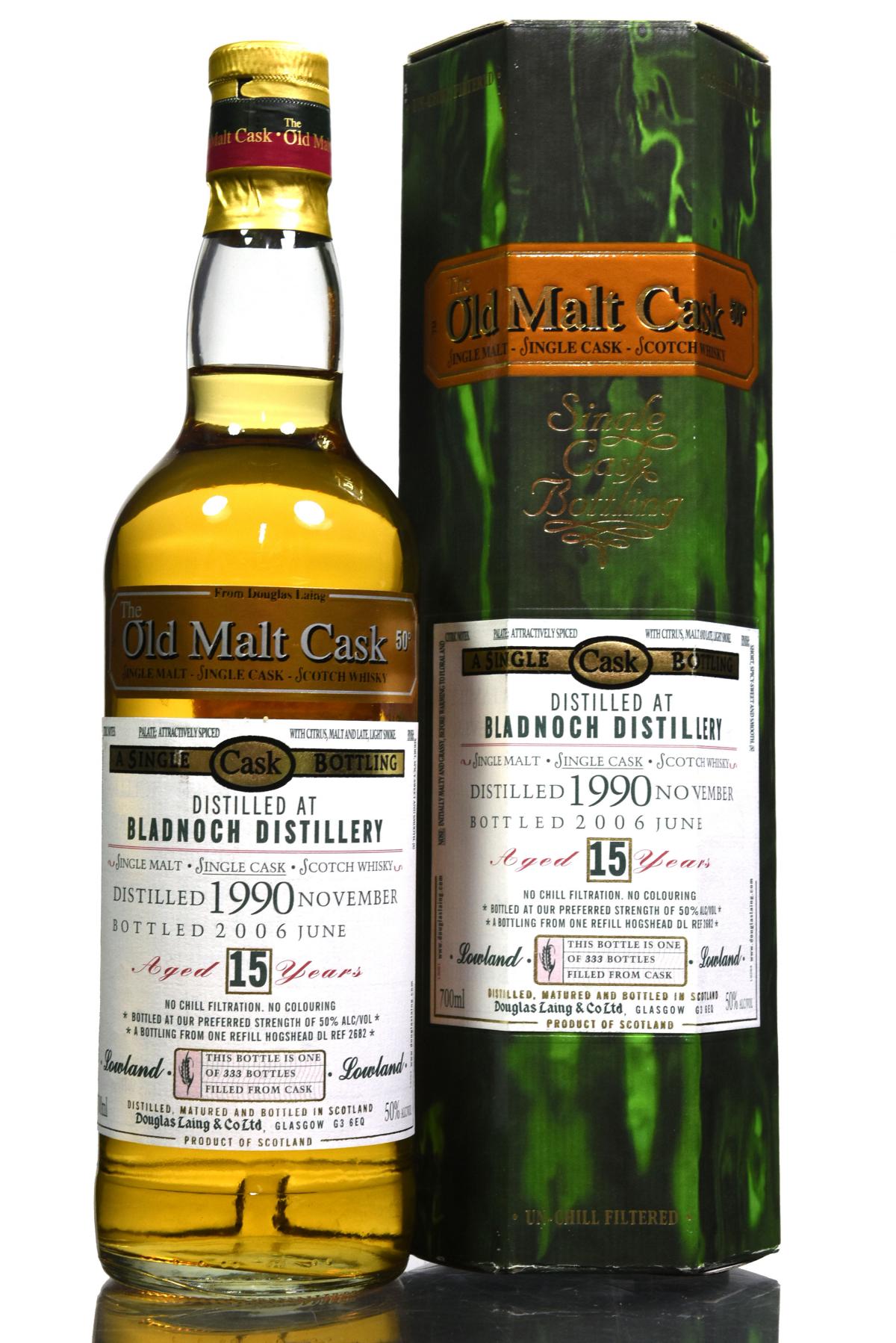 Bladnoch 1990-2006 - 15 Year Old - Douglas Laing - Old Malt Cask