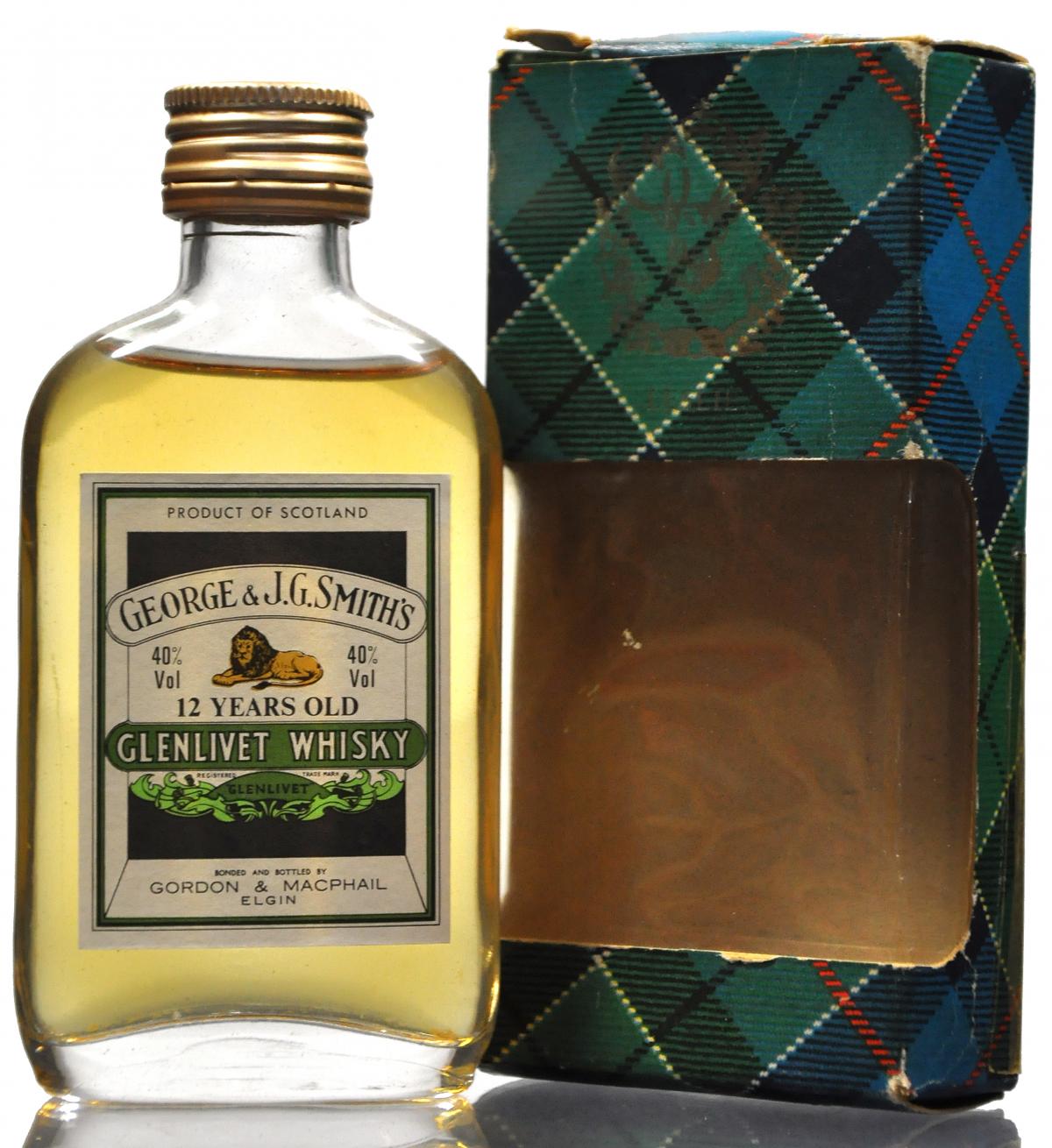 Glenlivet 12 Year Old Miniature - Gordon & MacPhail