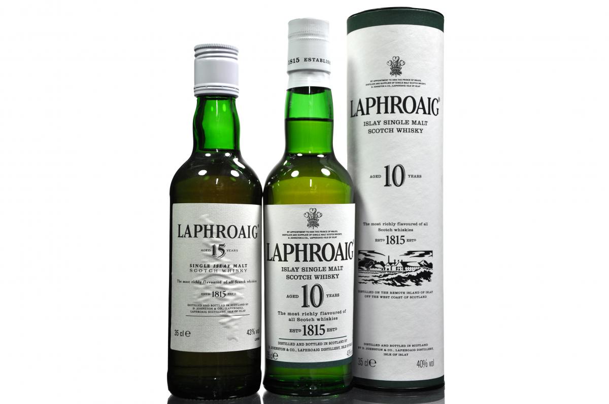 Laphroaig 10 & 15 Year Old - 35cl