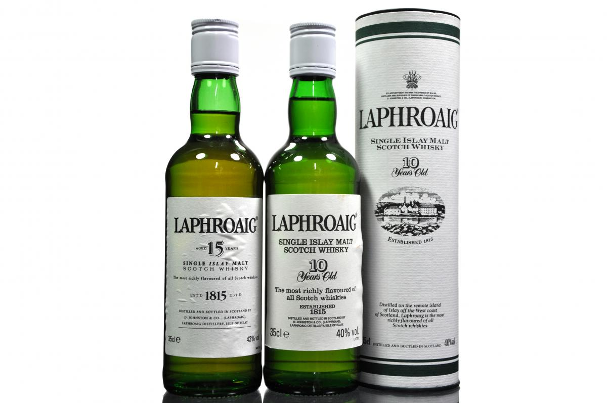 Laphroaig 10 & 15 Year Old - 35cl
