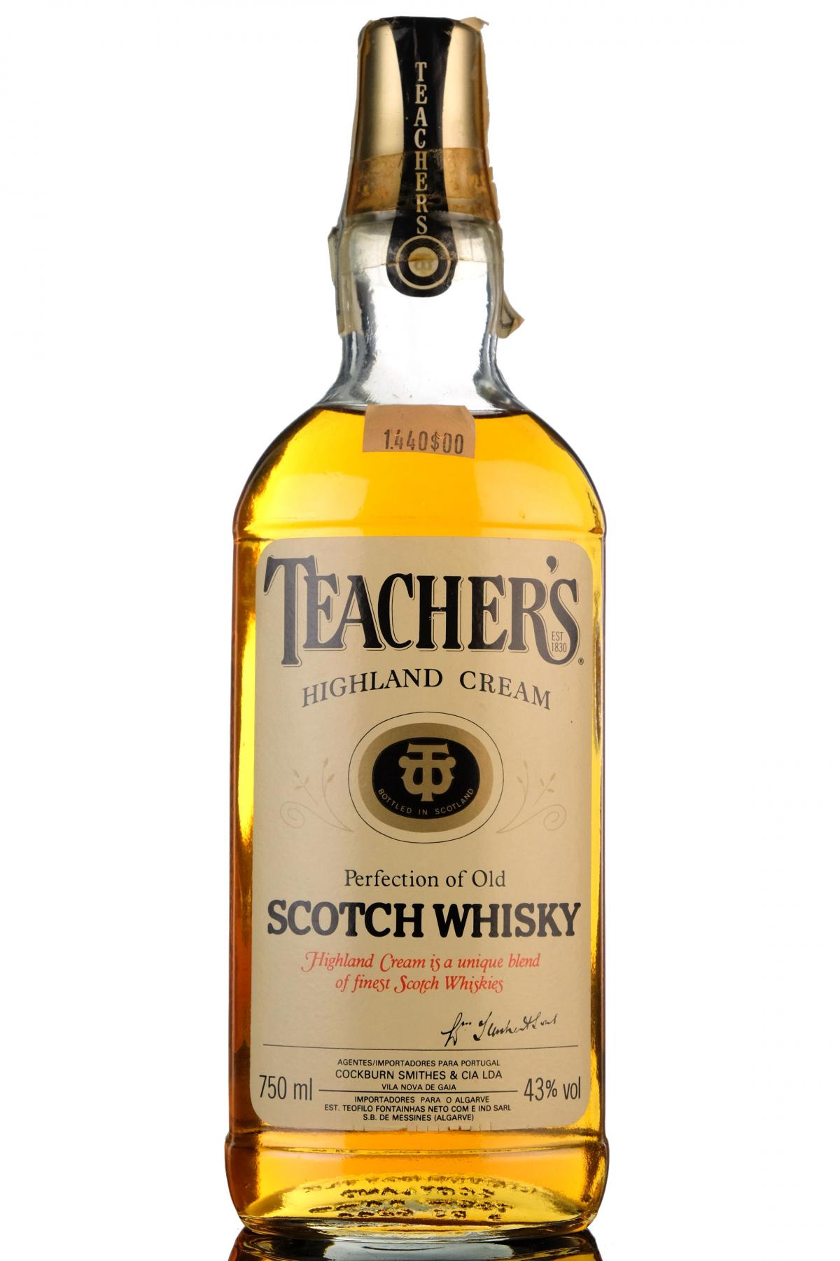 Teachers Highland Cream - 1980s