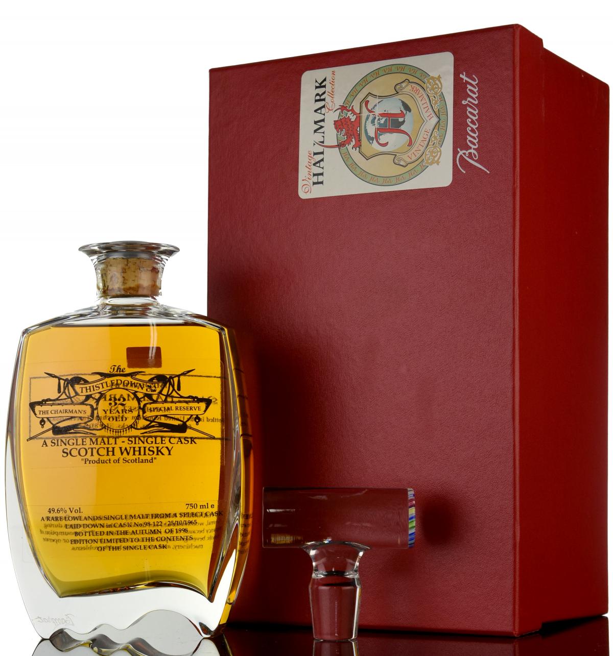 Littlemill Thistledown 1965 - 32 Year Old - Baccarat Decanter