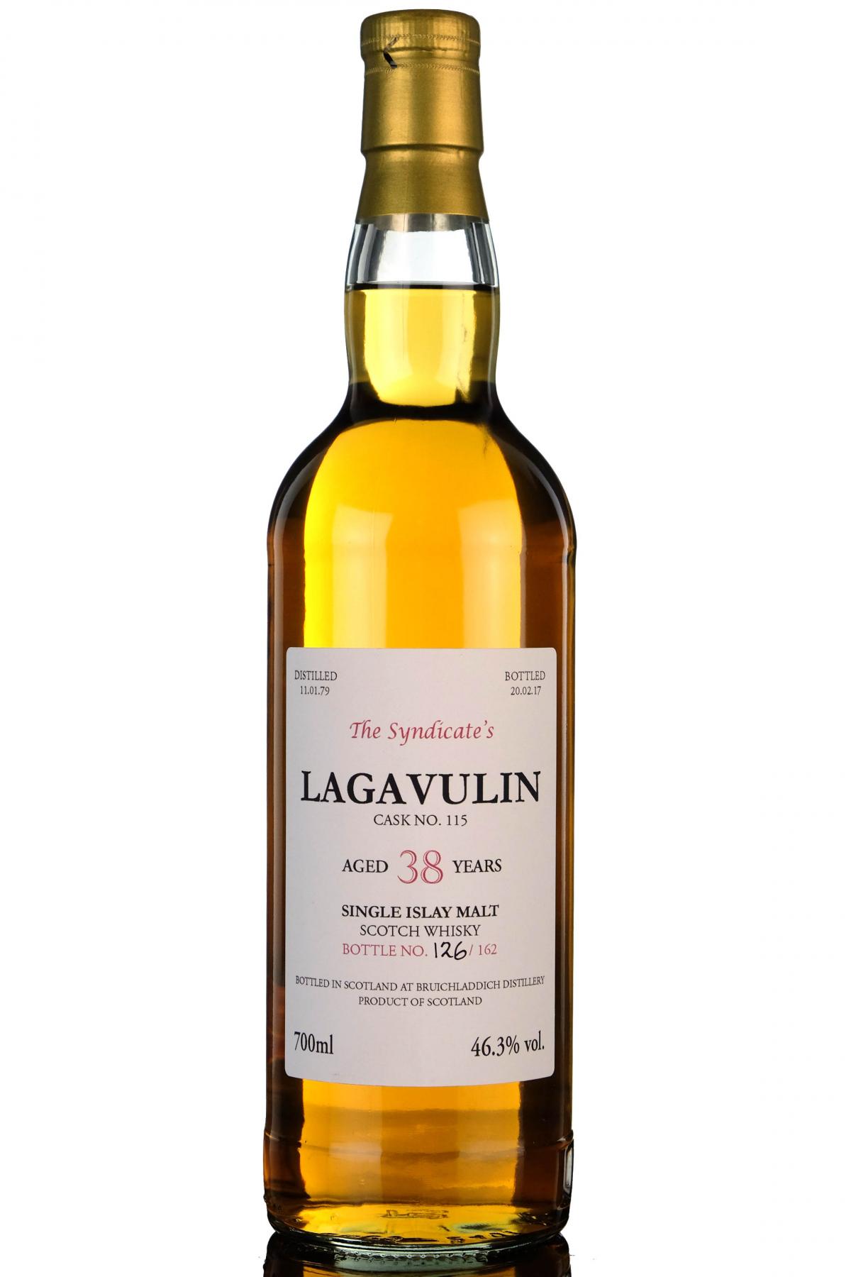 Lagavulin 1979-2017 - 38 Year Old - The Syndicate - 162 Bottles