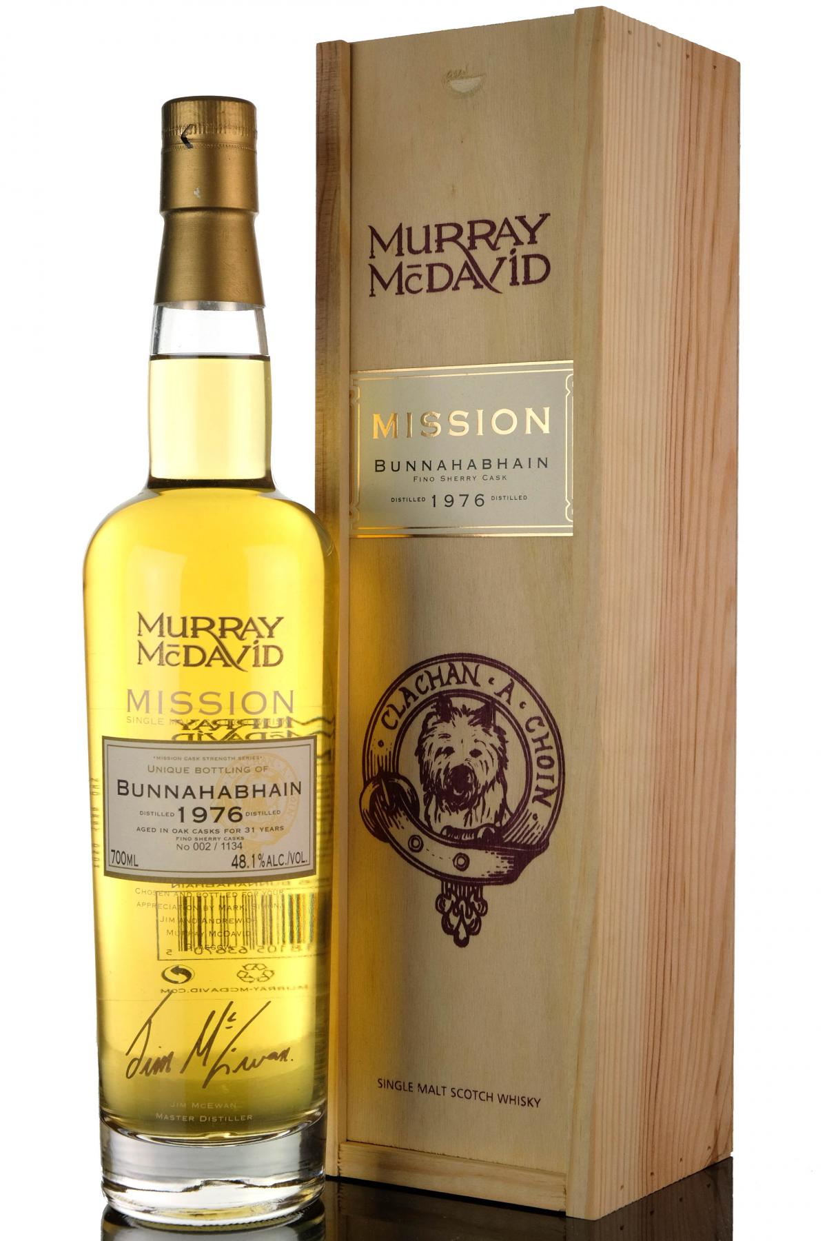Bunnahabhain 1976 - 31 Year Old - Murray McDavid Mission - Cask 1134