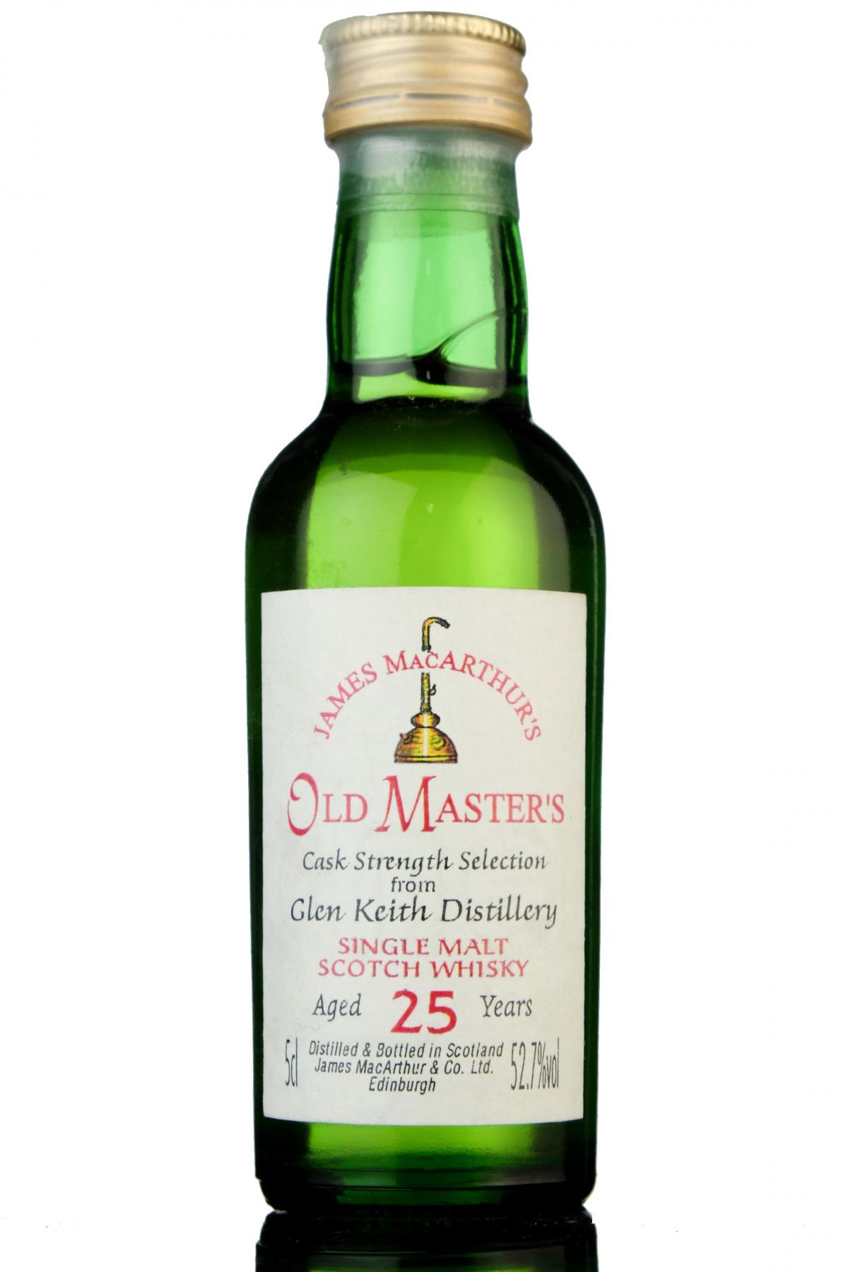 Glen Keith 25 Year Old - James MacArthur - Old Masters Miniature
