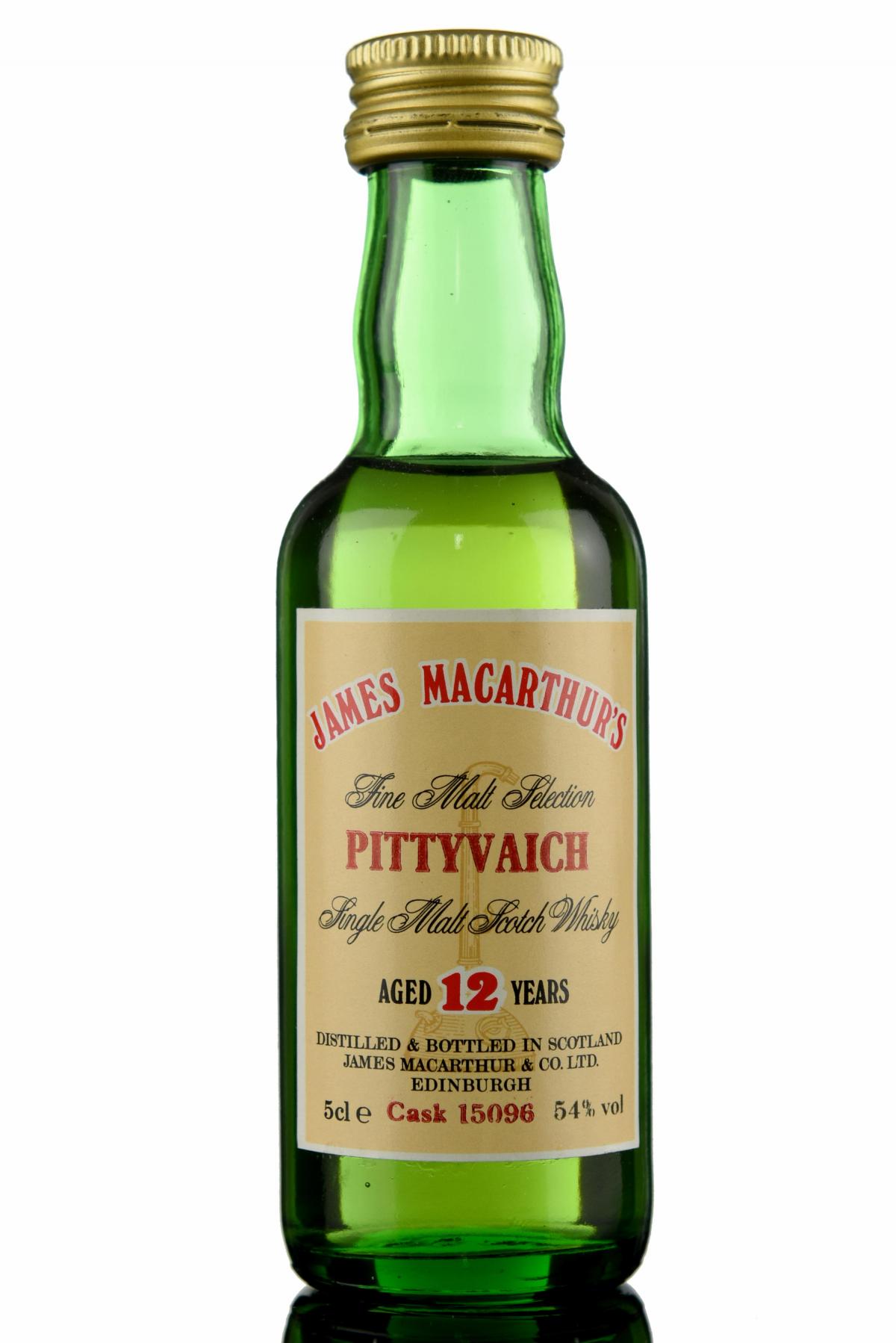 Pittyvaich 12 Year Old - James MacArthur - Fine Malt Selection Miniature