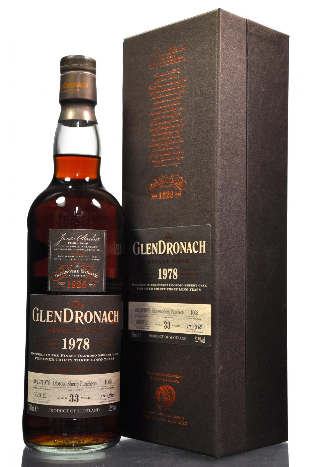 Glendronach 1978-2012 - 33 Year Old - Single Cask 1068 - Batch 6