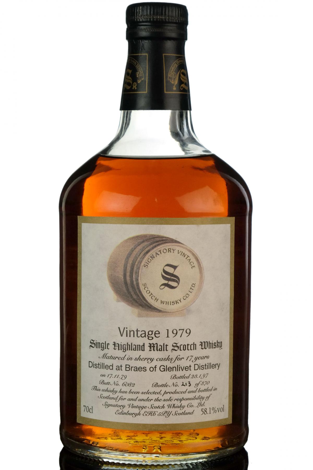Braes Of Glenlivet 1979 - 1997 17 Signatory Vintage Cask 6082