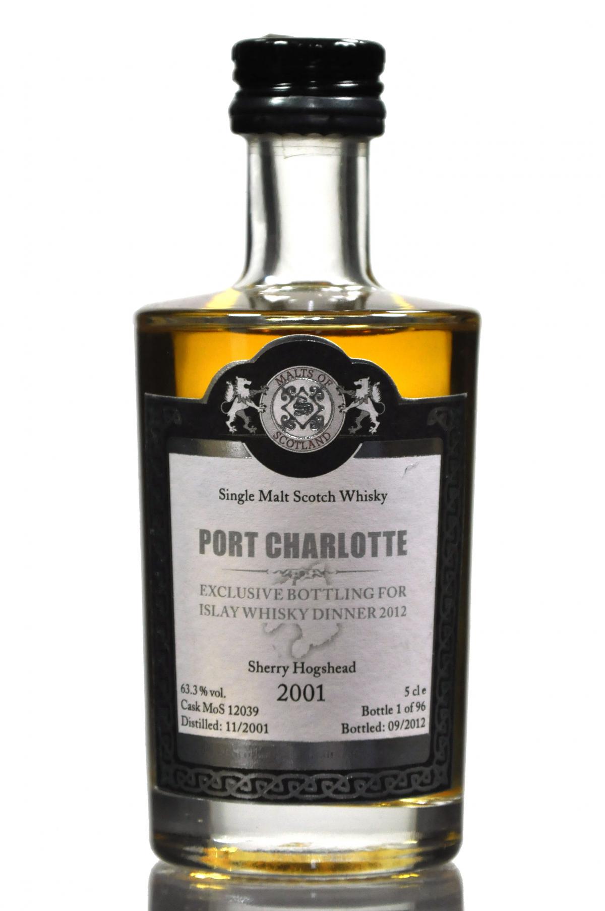Port Charlotte 2001-2012 - Cask 12039 - Malts Of Scotland Miniature