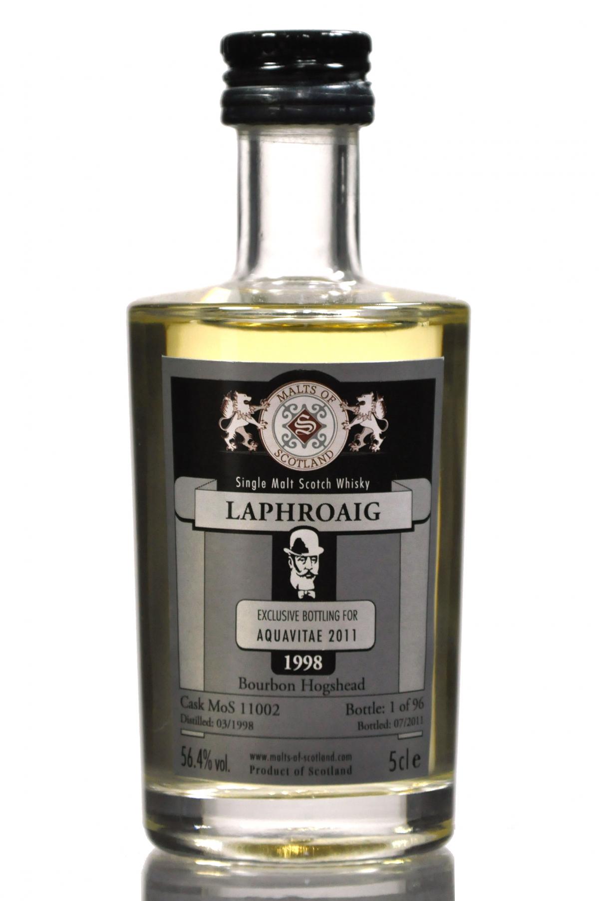 Laphroaig 1998-2011 - Cask 11002 - Malts Of Scotland Miniature