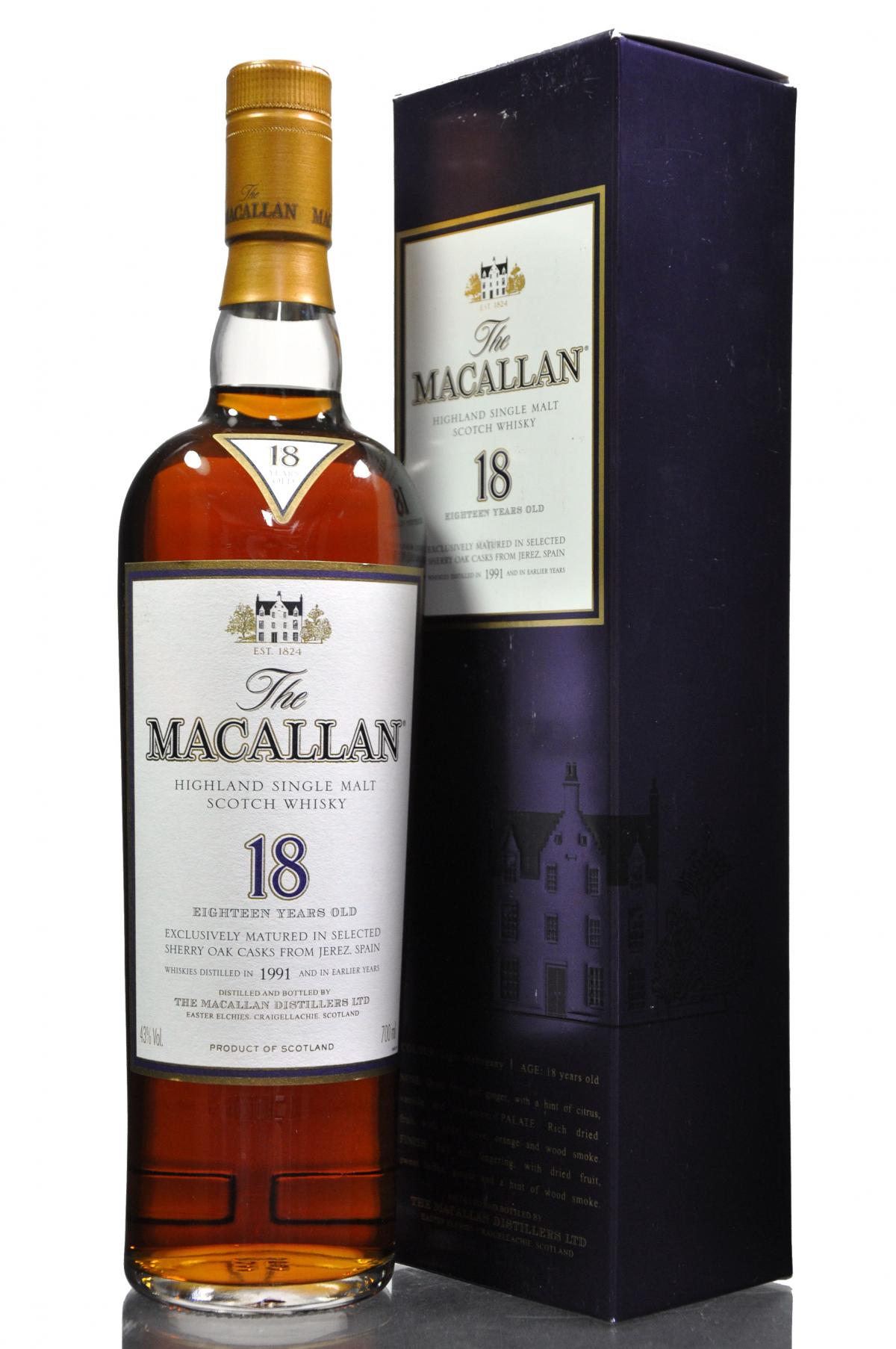 Macallan 1991 - 18 Year Old - Sherry Cask