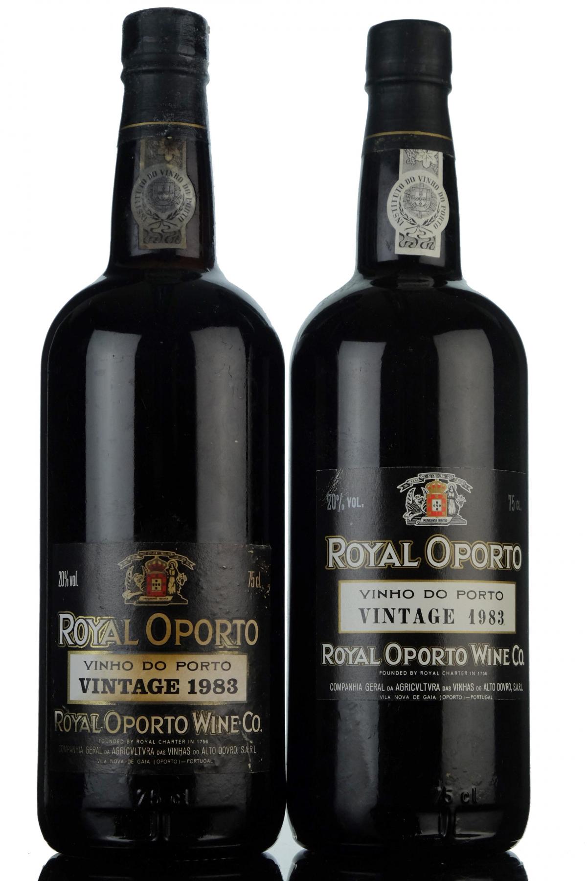 2 x Royal Oporto 1983 Vintage Port