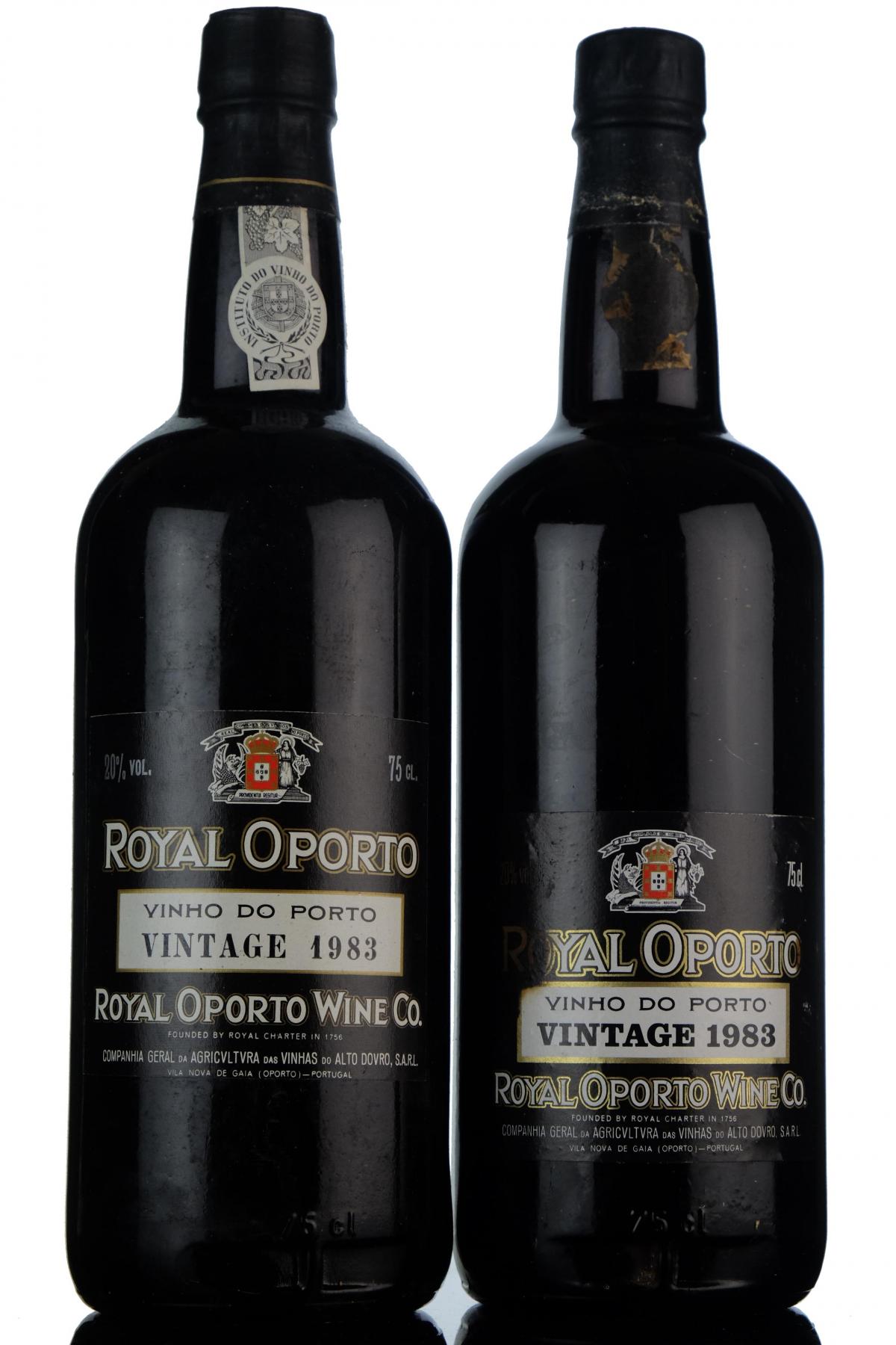 2 x Royal Oporto 1983 Vintage Port
