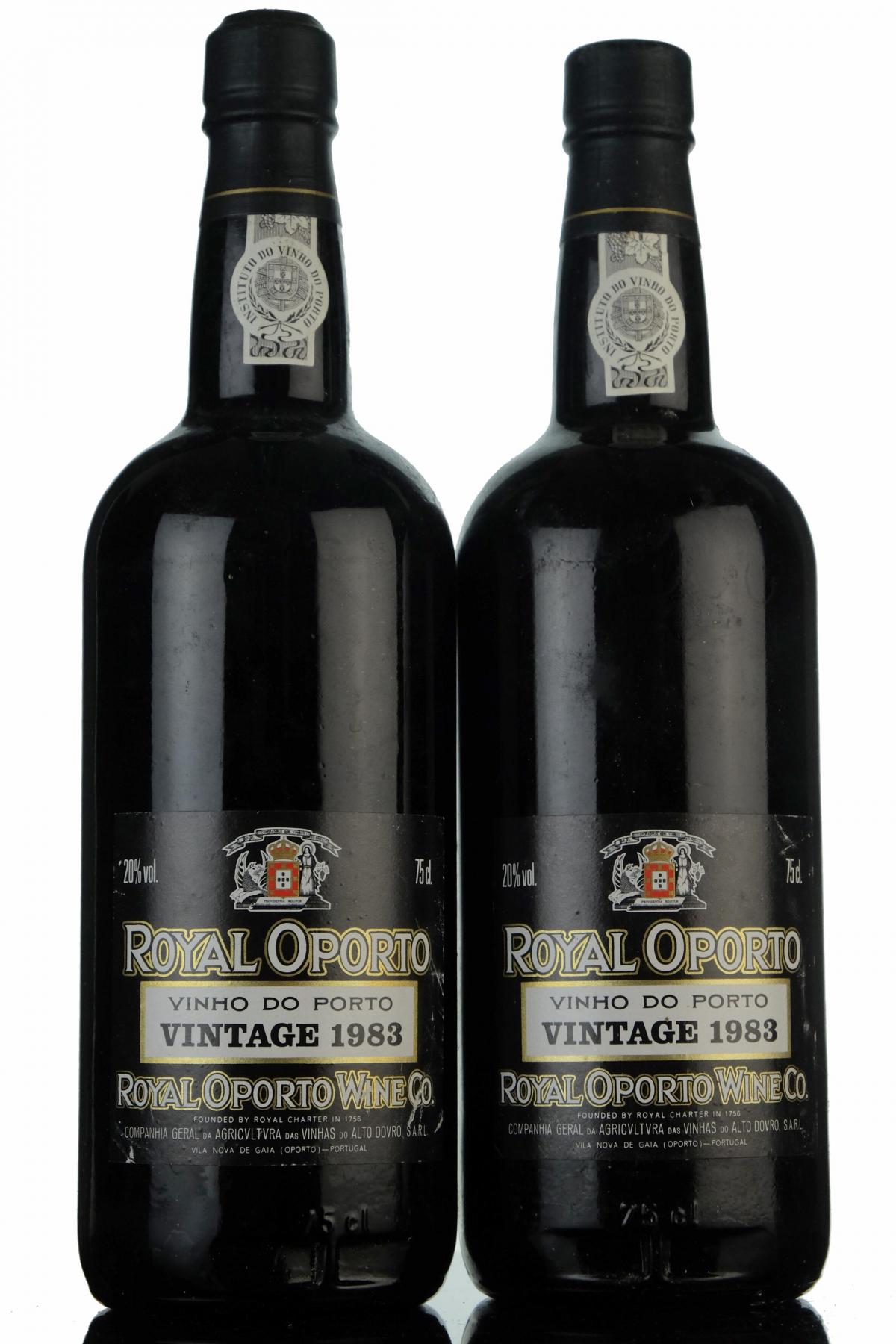 2 x Royal Oporto 1983 Vintage Port