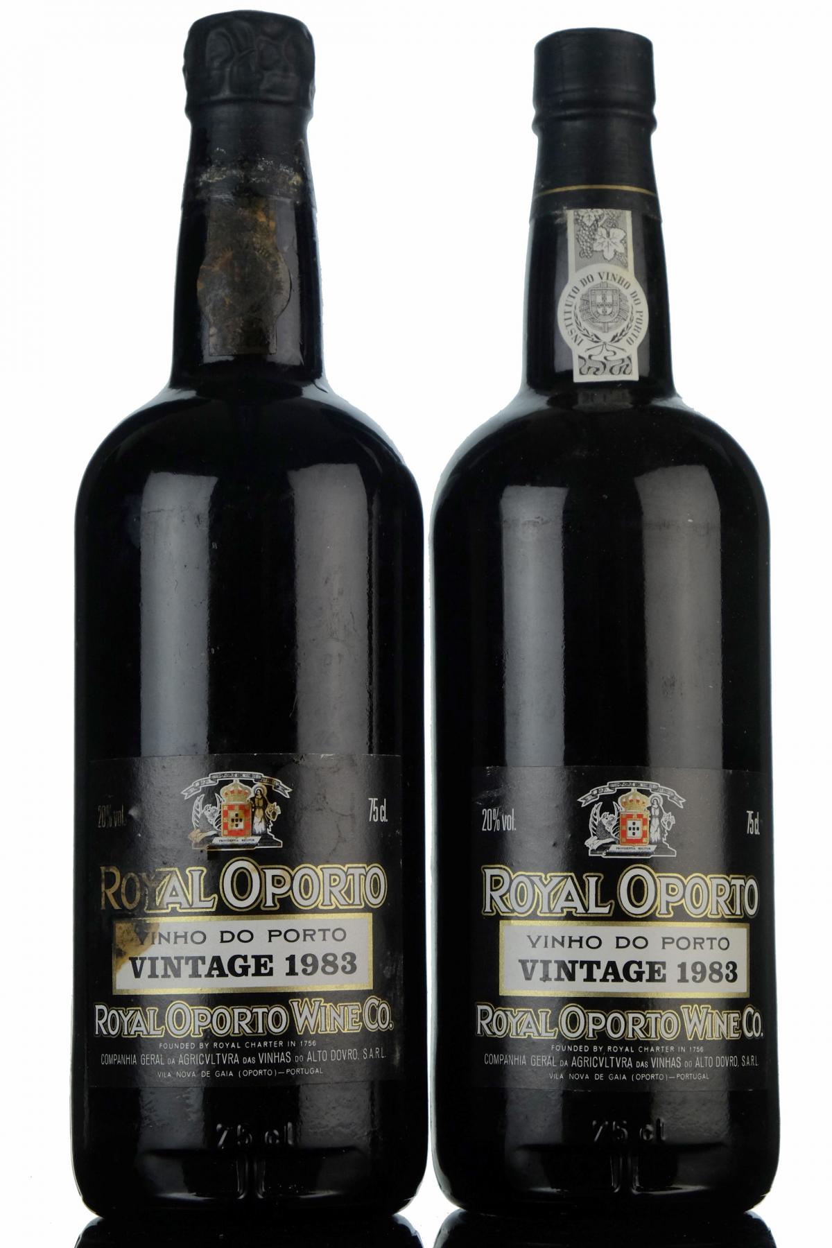 2 x Royal Oporto 1983 Vintage Port