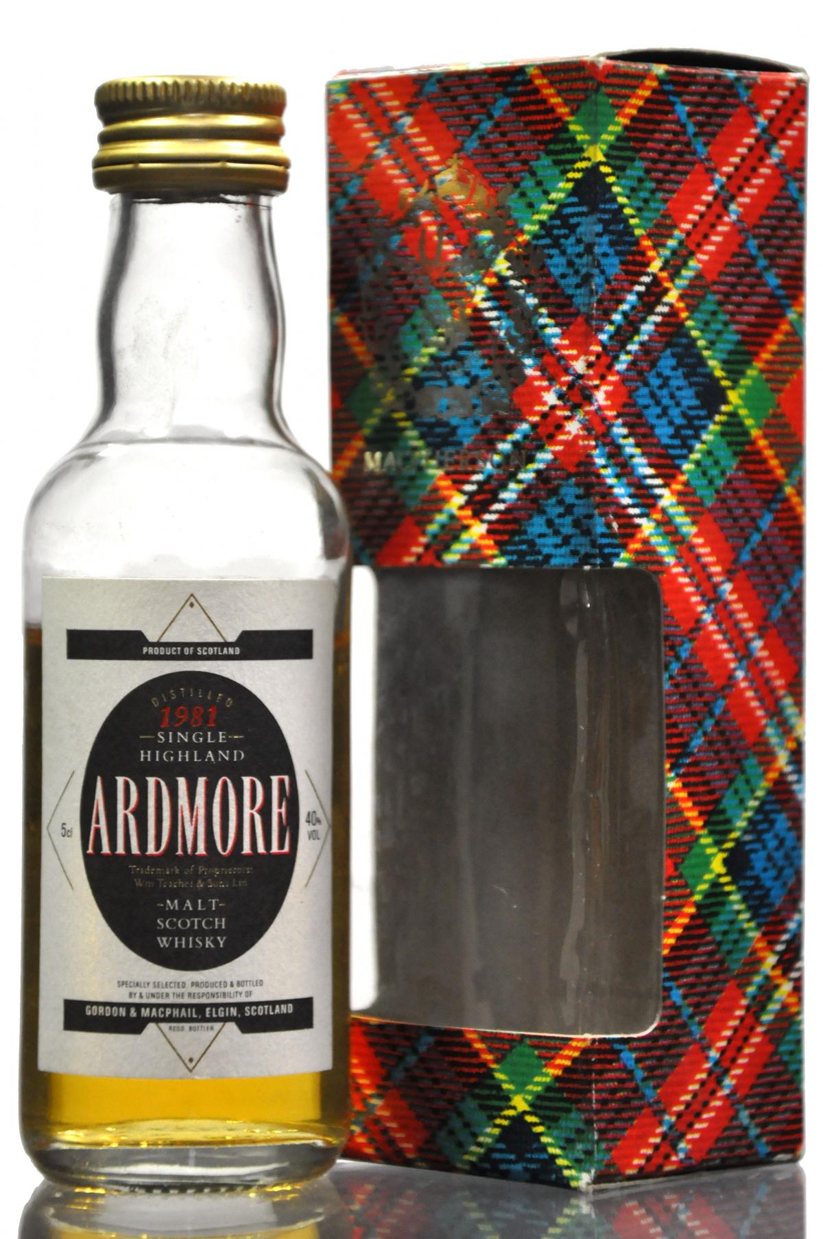 Ardmore 1981 - Gordon & MacPhail Miniature