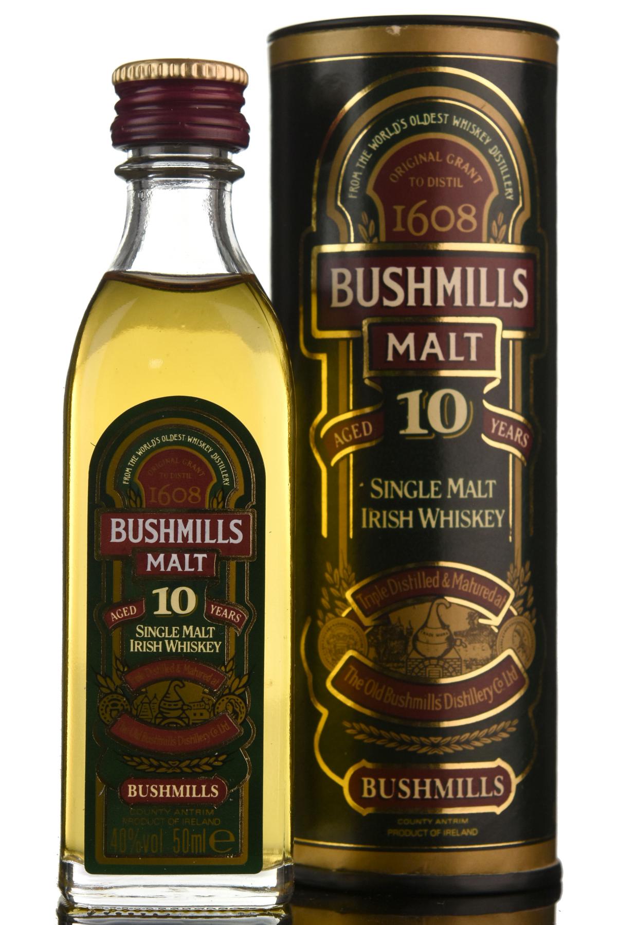 Bushmills 10 Year Old Miniature