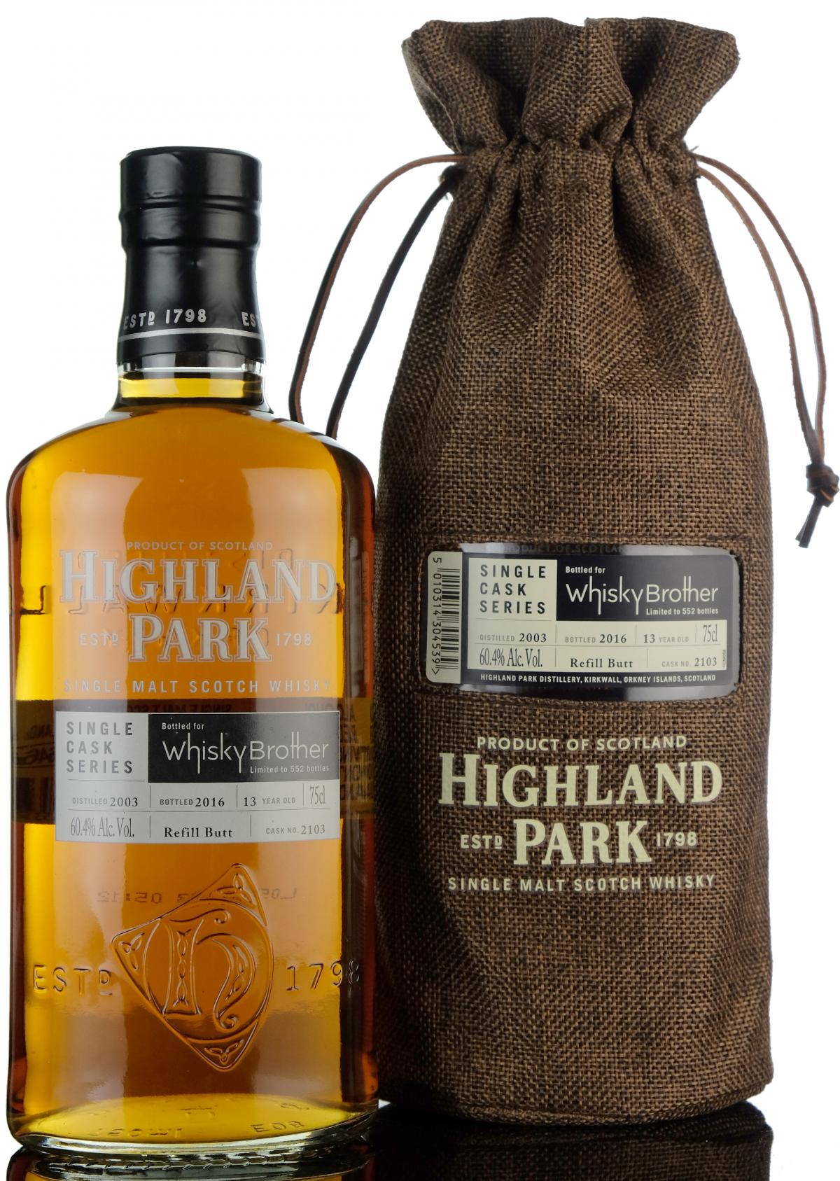 Highland Park 2003 - 2016 Whisky Brother Single Cask 2103