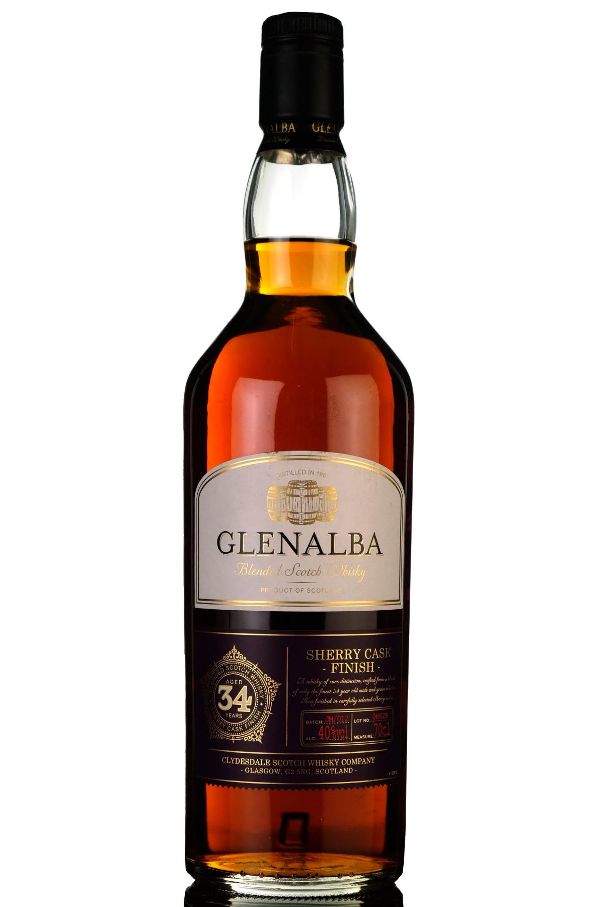 Glenalba 34 Year Old - Sherry Cask