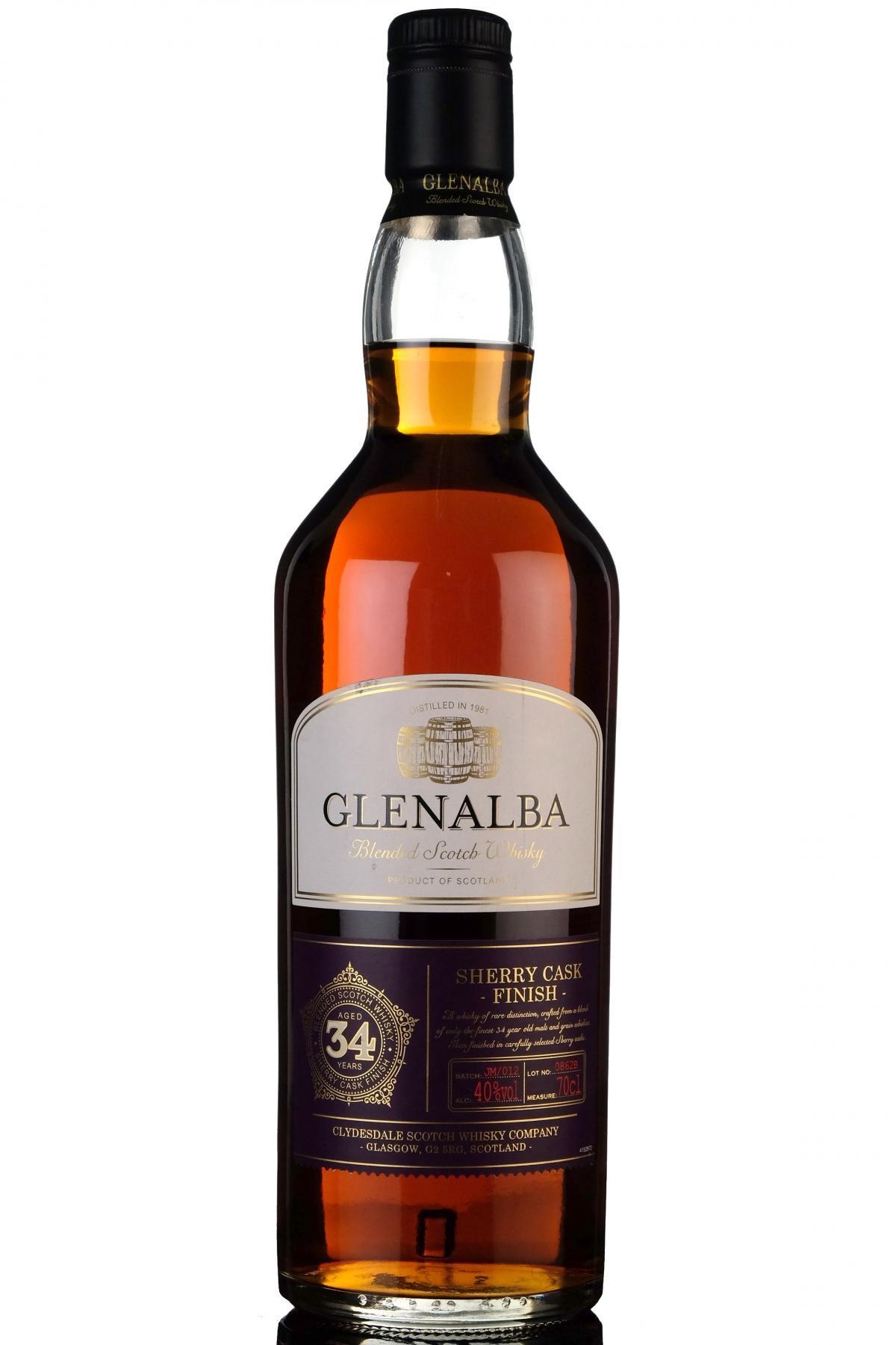 Glenalba 34 Year Old - Sherry Cask