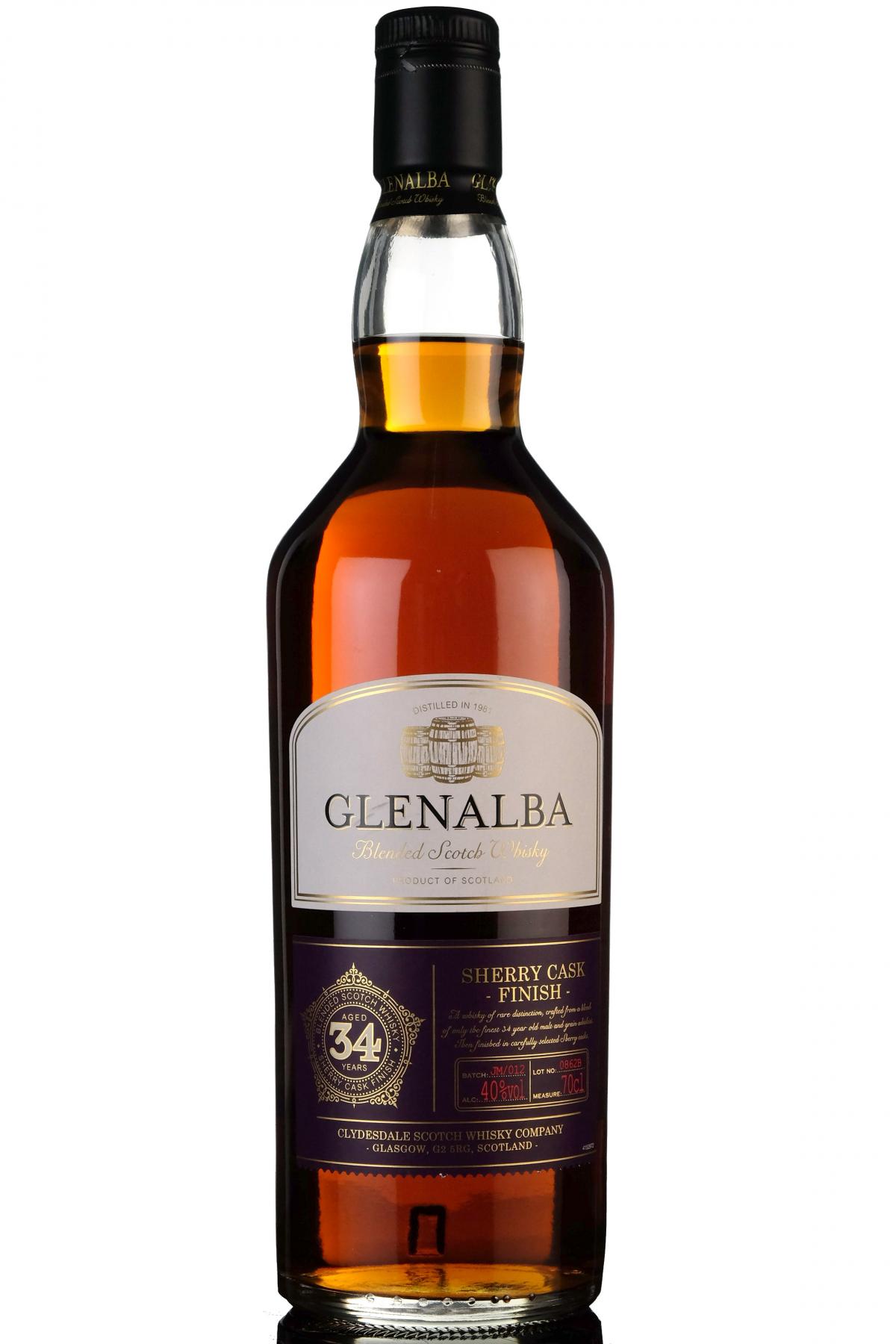 Glenalba 34 Year Old - Sherry Cask