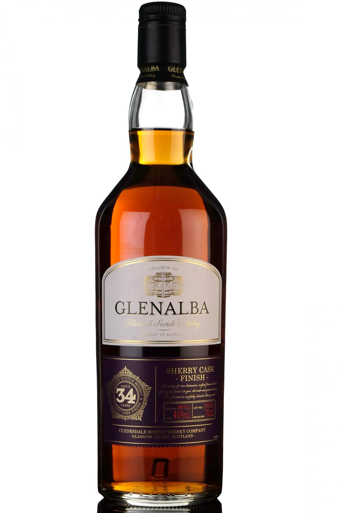 Glenalba 34 Year Old - Sherry Cask