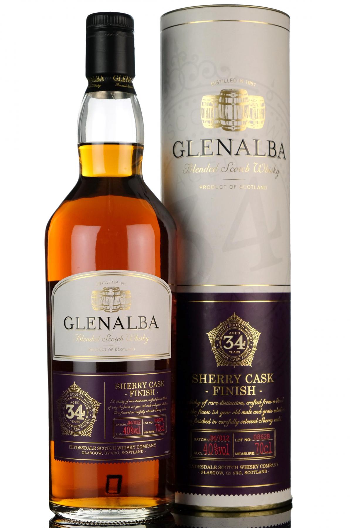 Glenalba 34 Year Old - Sherry Cask
