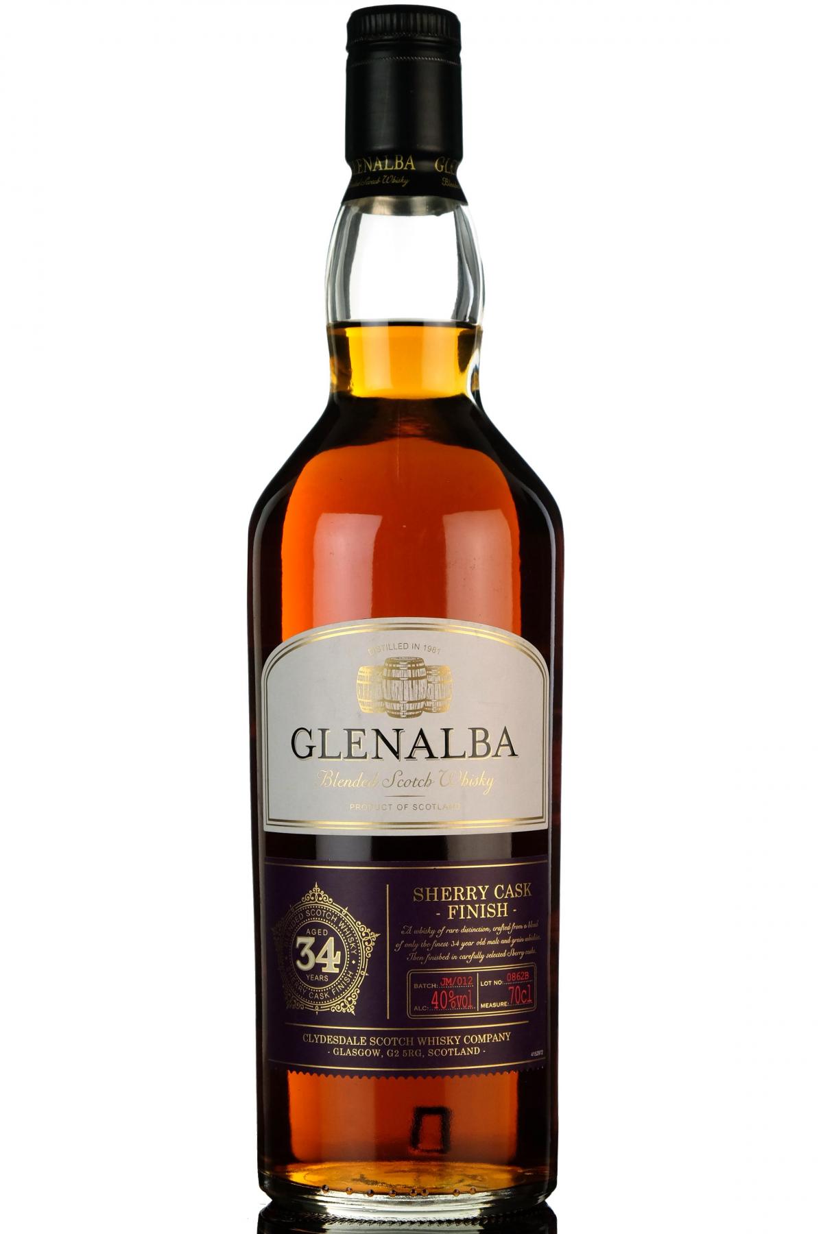 Glenalba 34 Year Old - Sherry Cask