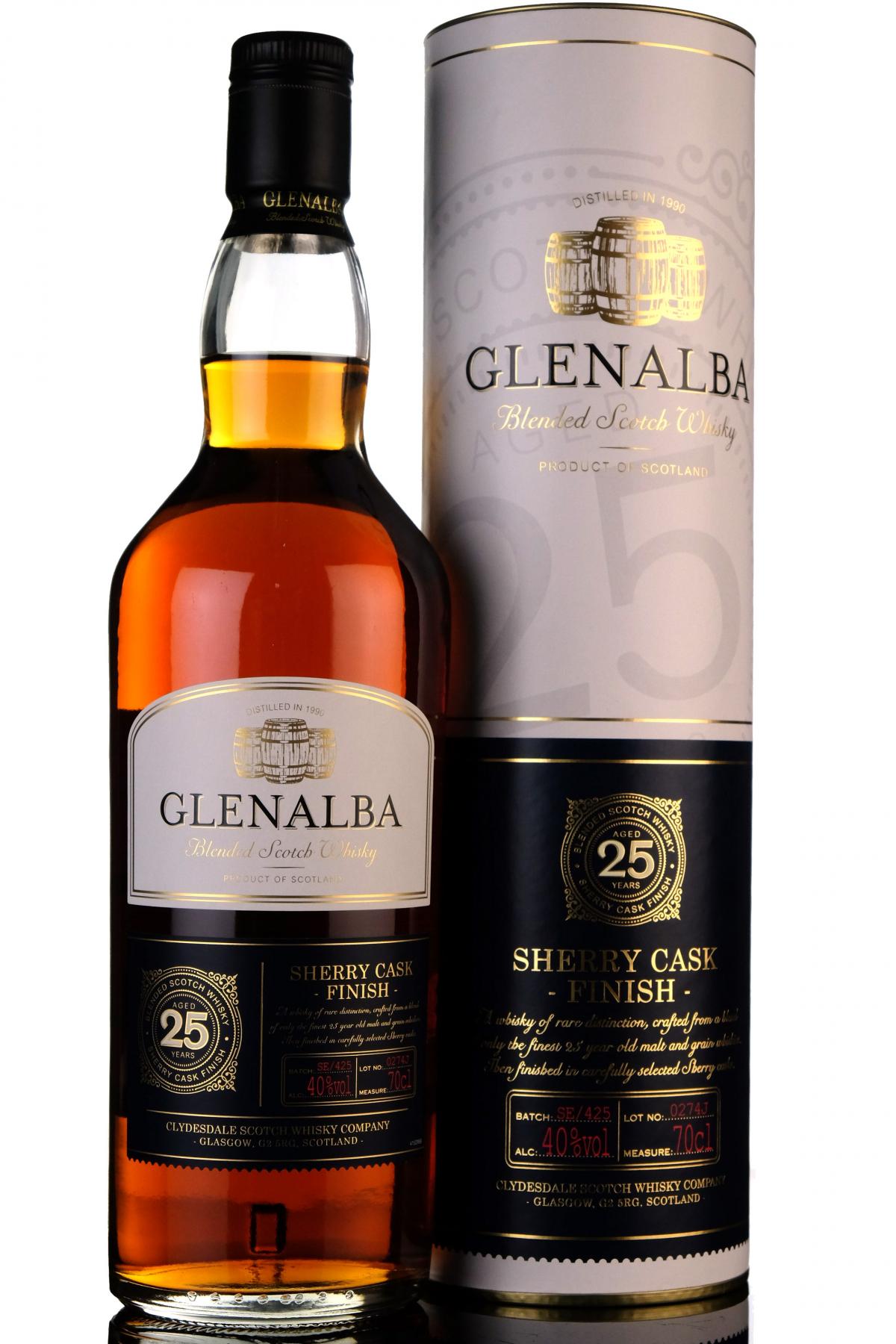Glenalba 25 Year Old - Sherry Cask