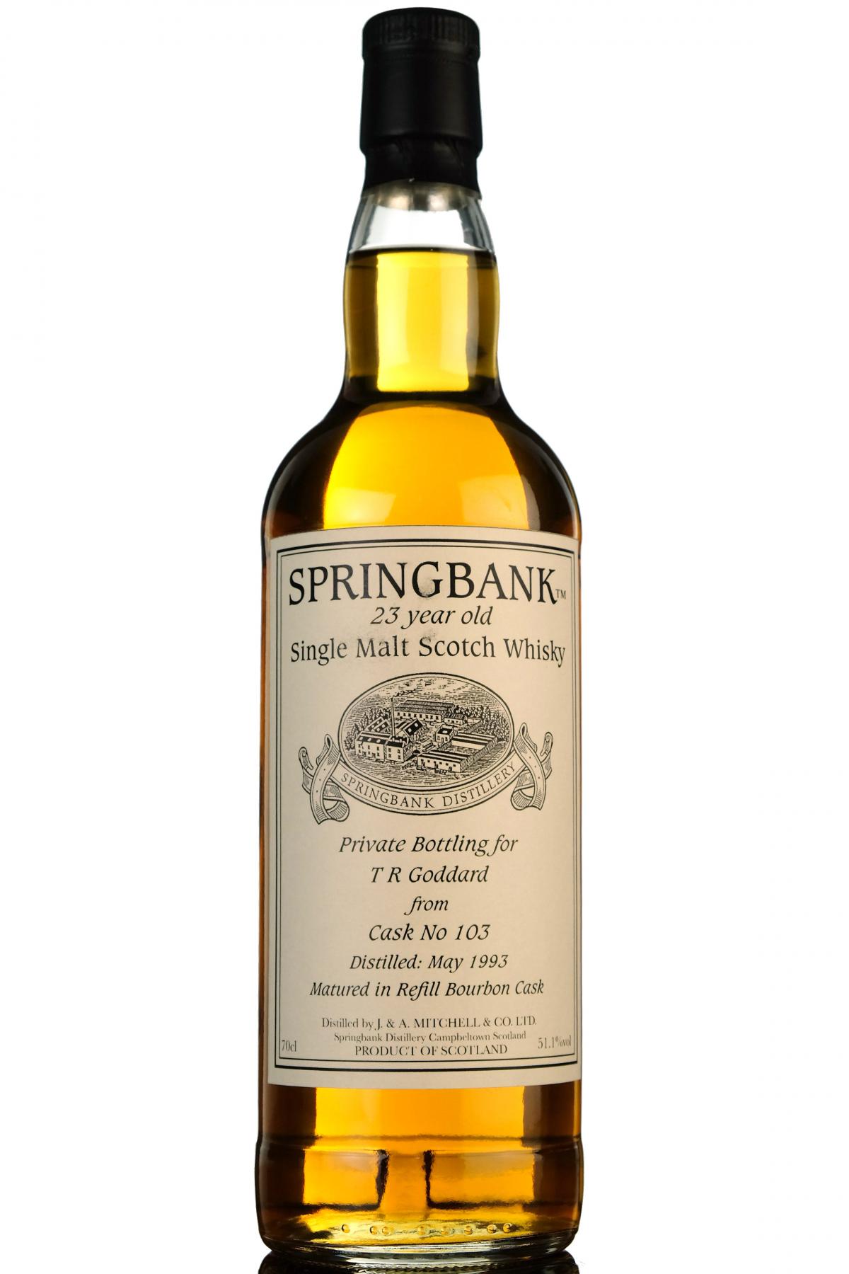Springbank 1993 - 23 Year Old - Custom Private Bottling - Single Cask 103