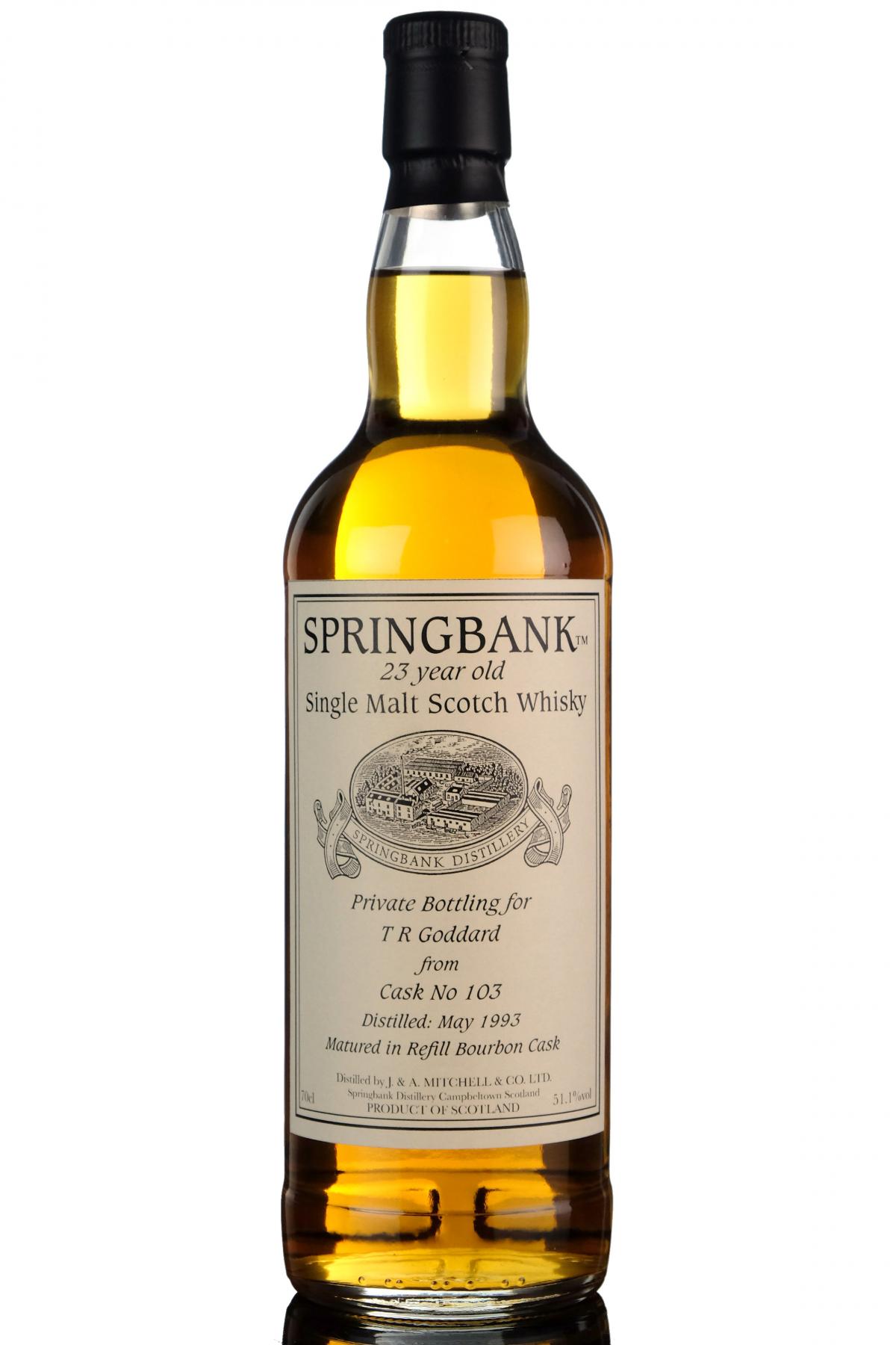 Springbank 1993 - 23 Year Old - Custom Private Bottling - Single Cask 103