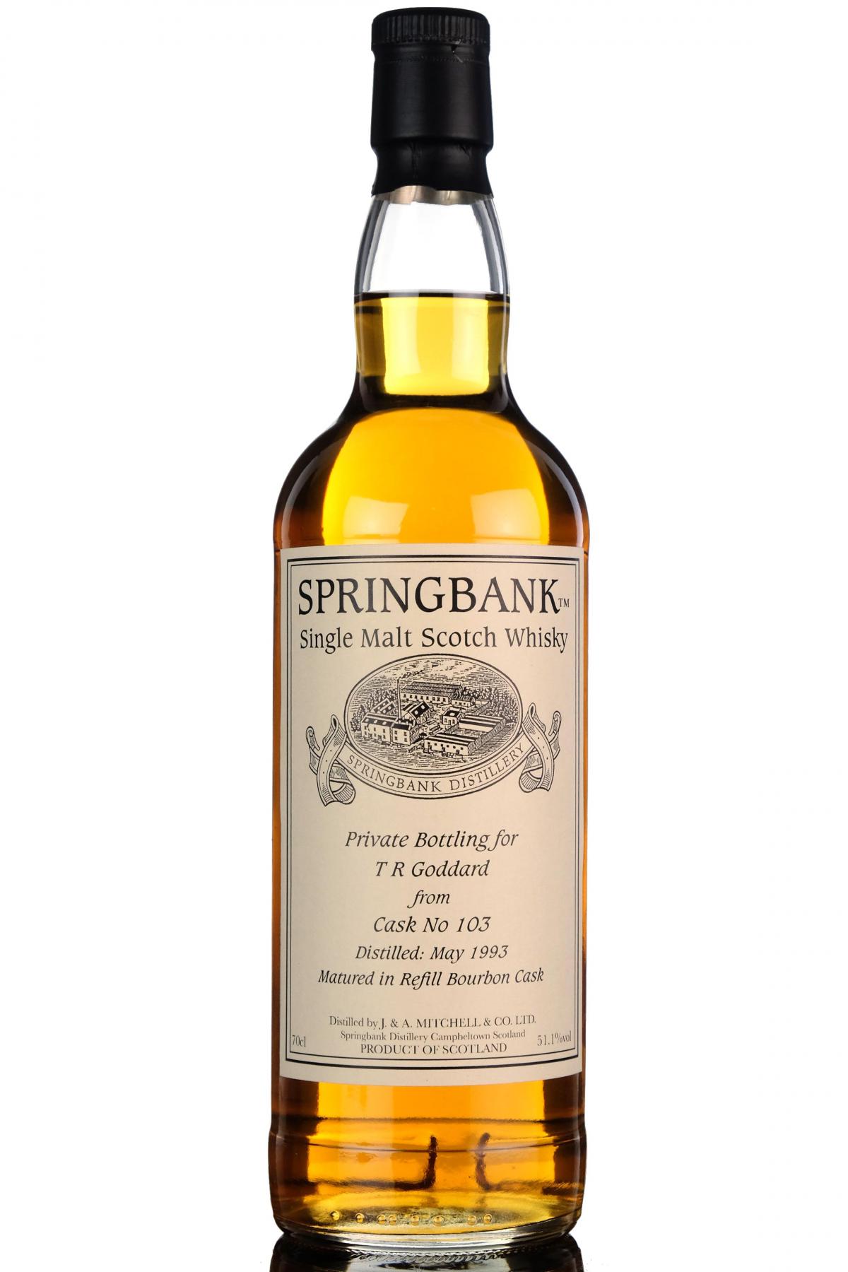 Springbank 1993 - 23 Year Old - Custom Private Bottling - Single Cask 103