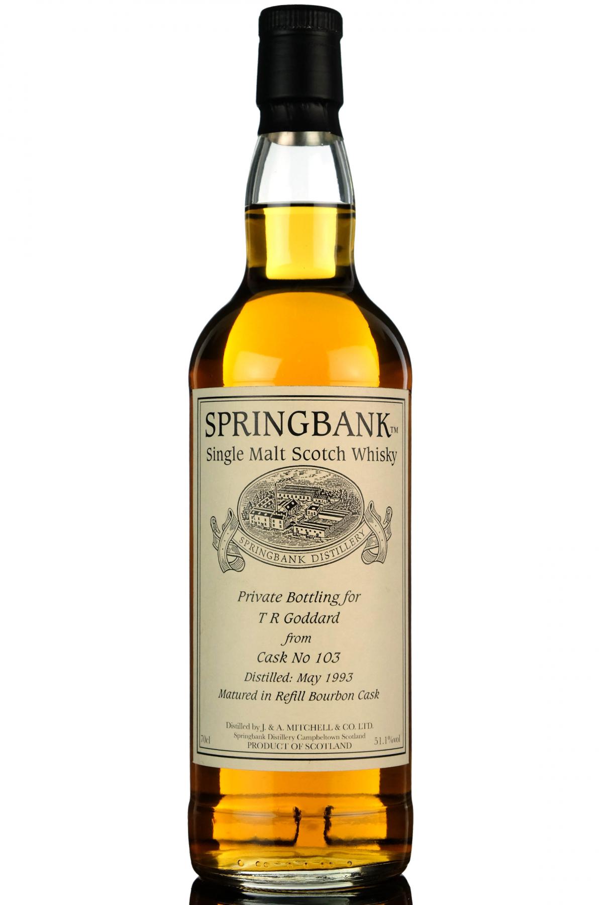 Springbank 1993 - 23 Year Old - Custom Private Bottling - Single Cask 103