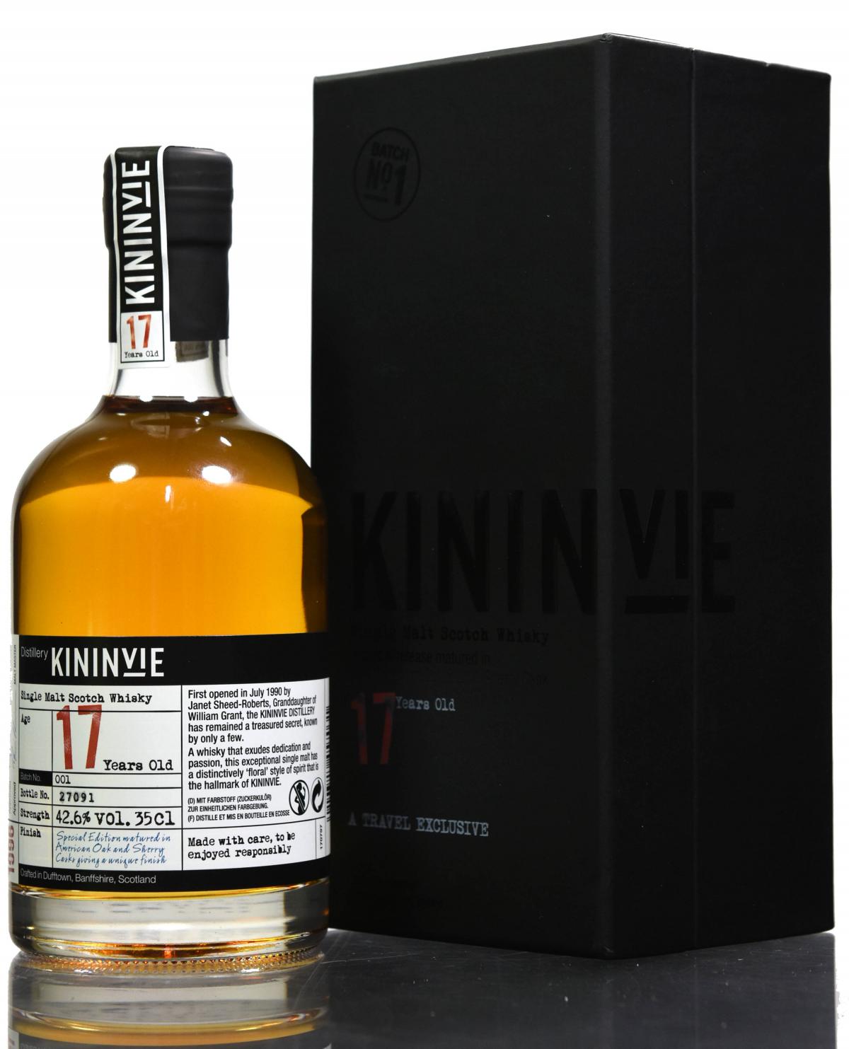 Kininvie 1996 - 17 Year Old - Batch 1 - 35cl