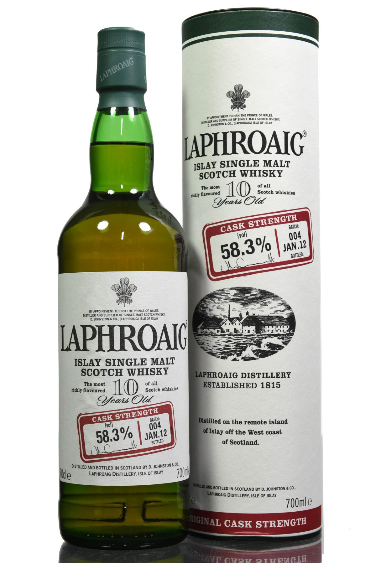 Laphroaig 10 Year Old - Cask Strength - Batch 004