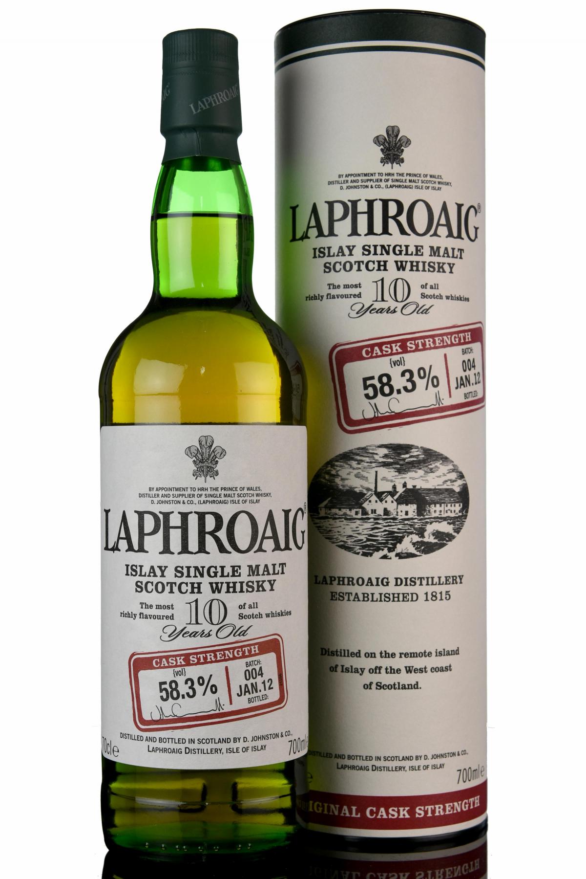 Laphroaig 10 Year Old - Cask Strength - Batch 004